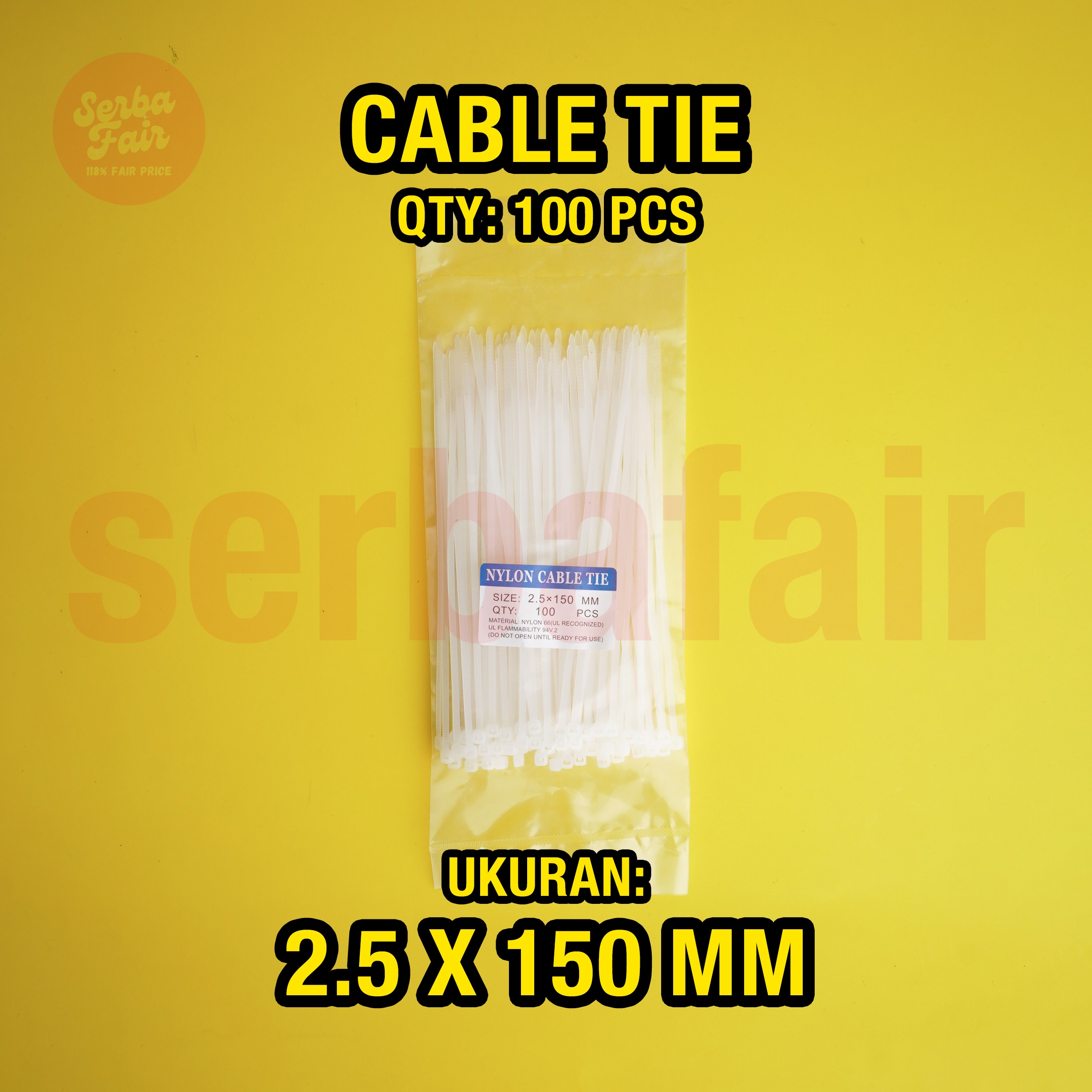 Cable Ties / Kabel Tis Tali Serut Sabuk Ikat