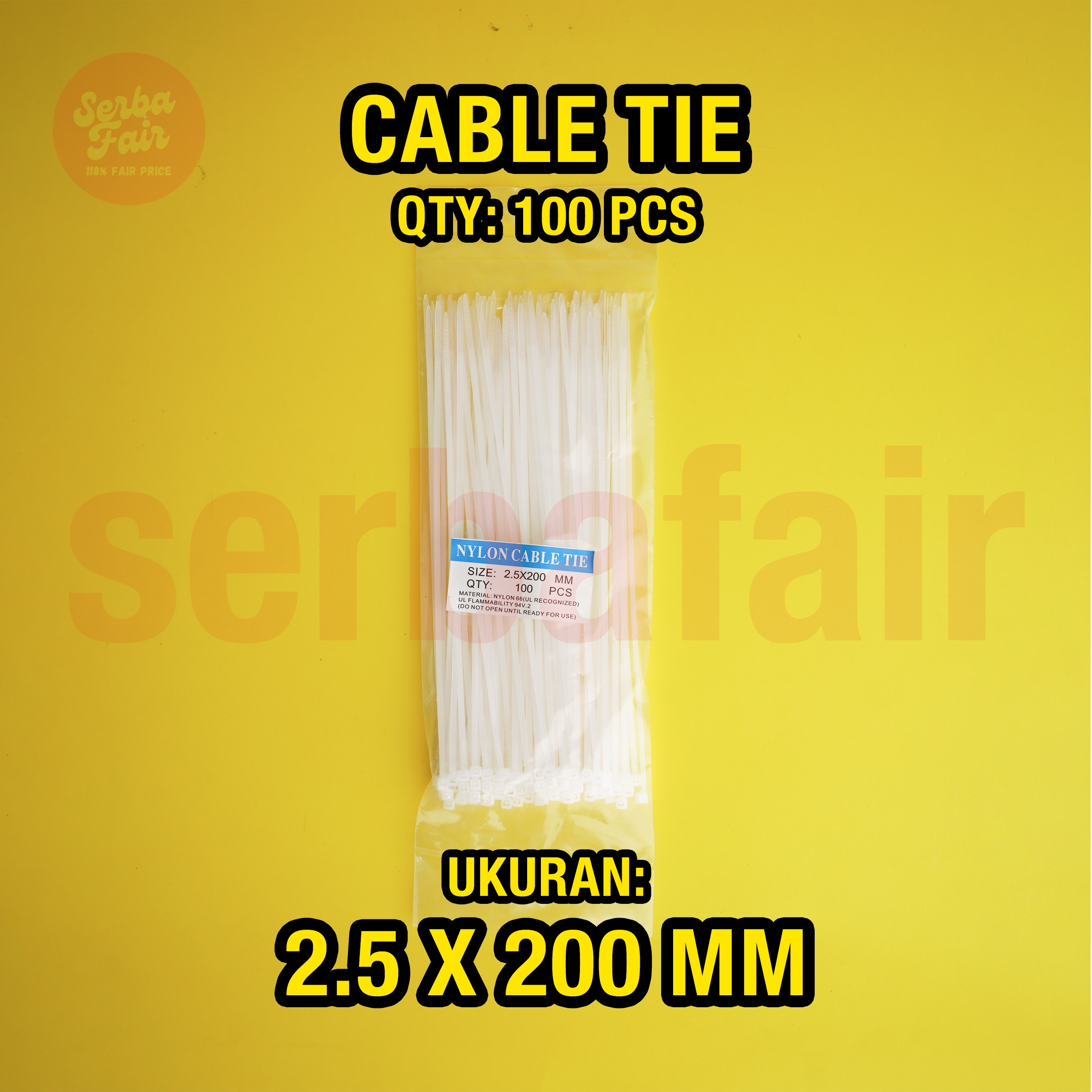 Cable Ties / Kabel Tis Tali Serut Sabuk Ikat