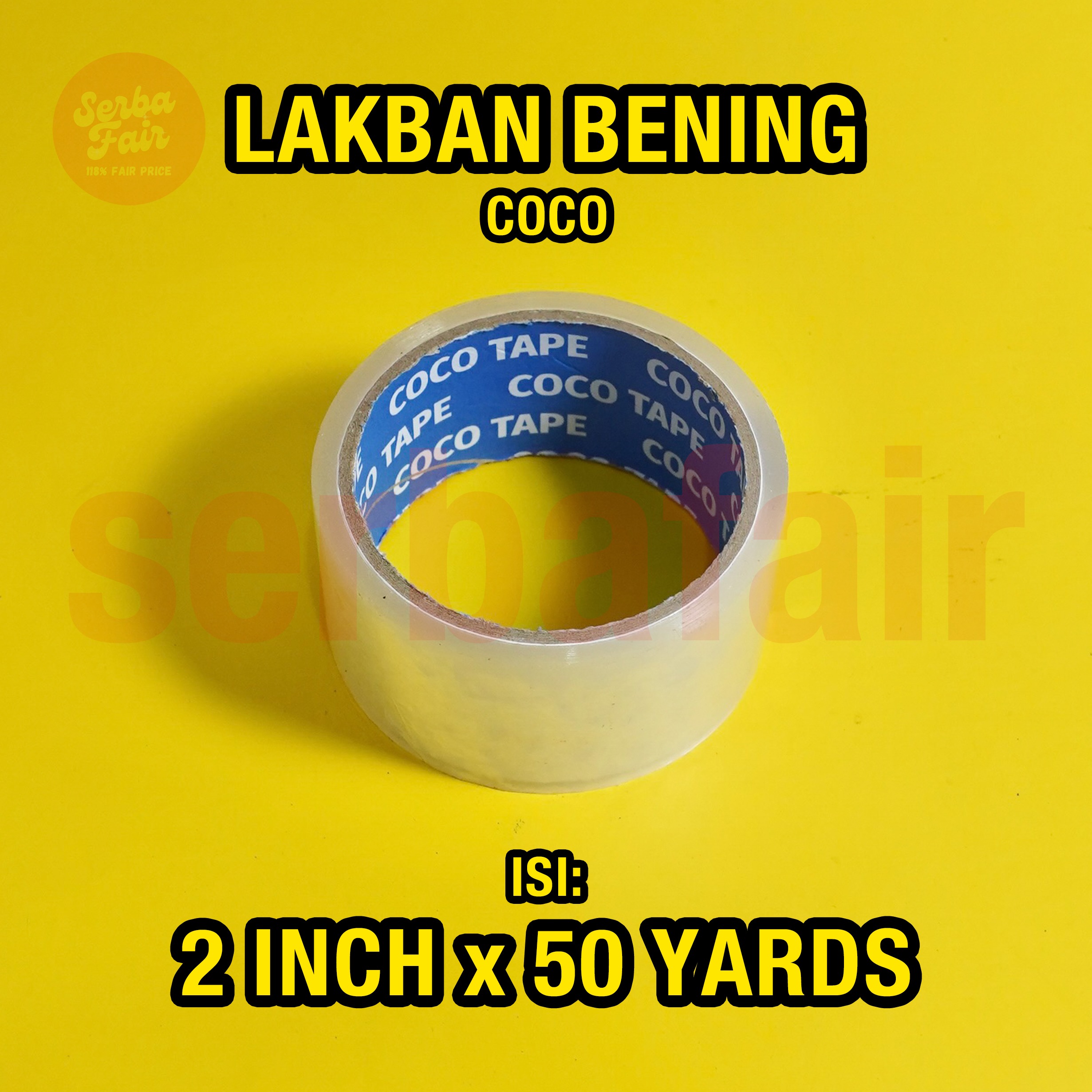 Lakban Bening / Coklat 2 Inch COCO ECO (45mm) SUPER MURAH Ekonomis ECO