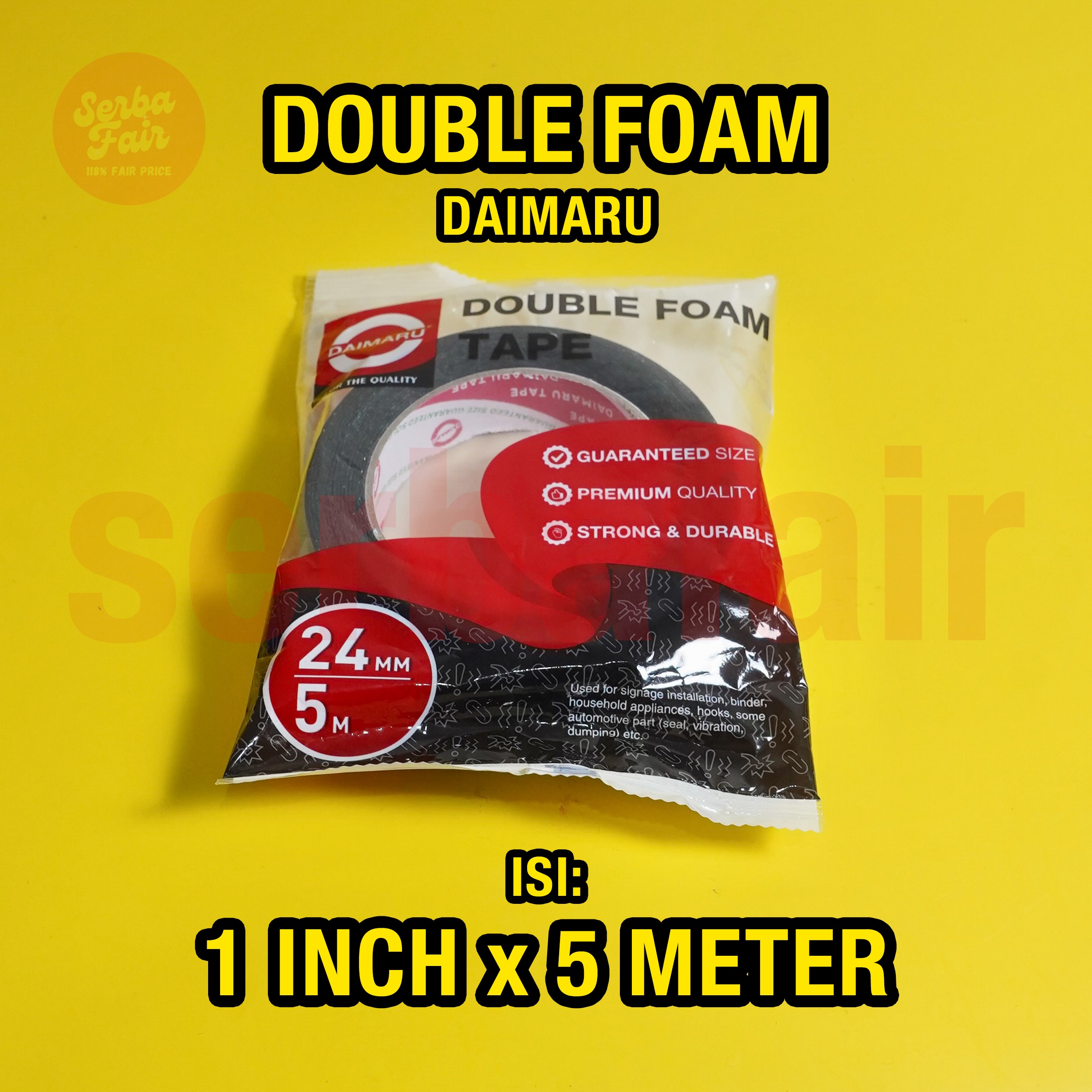 Double Foam Tape Daimaru 24mmx5Meter
