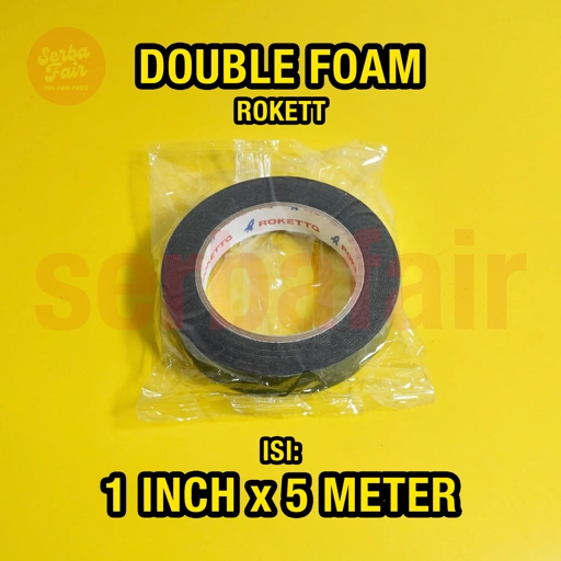 Image of Double Foam Tape ROKETT 1 Inch x 5 Meter Double Tape Busa TOP TERMURAH