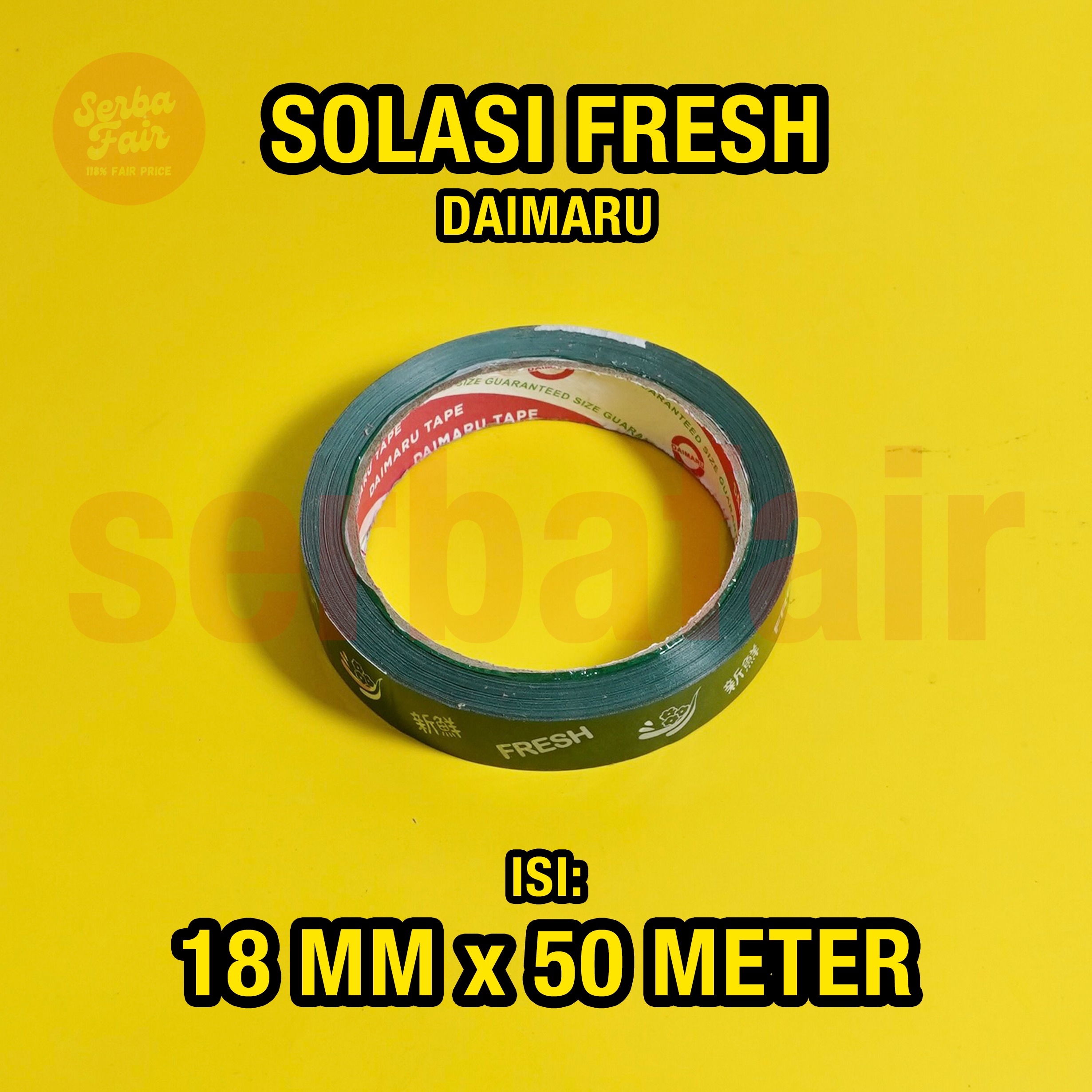Solasi Fresh DAIMARU 18MM × 50METER / Lakban Fresh DAIMARU ORIGINAL