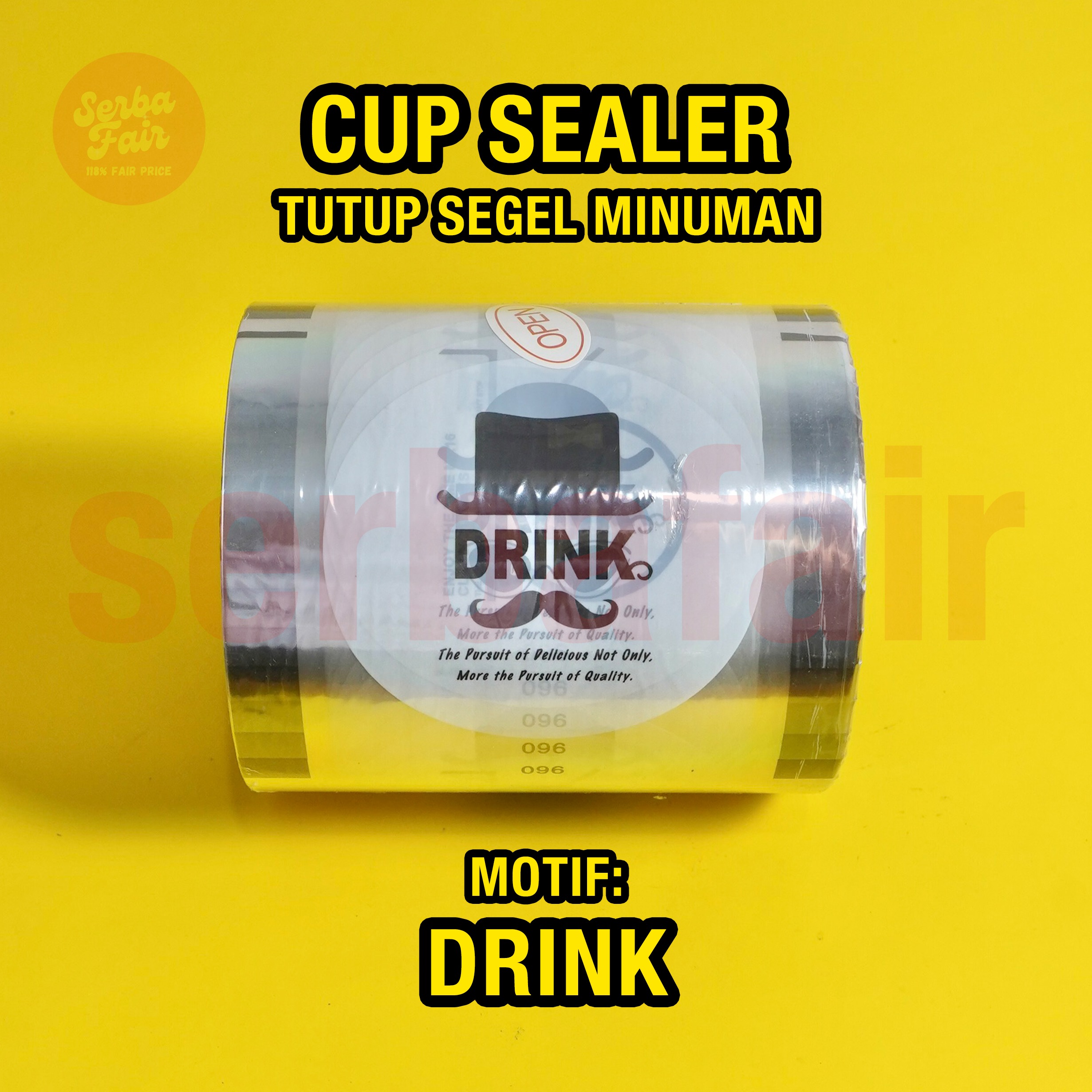 Cup Sealer +- 1000 Cup BC / Tutup Segel Minuman / Plastik Lid Minuman All Variant TERMURAH