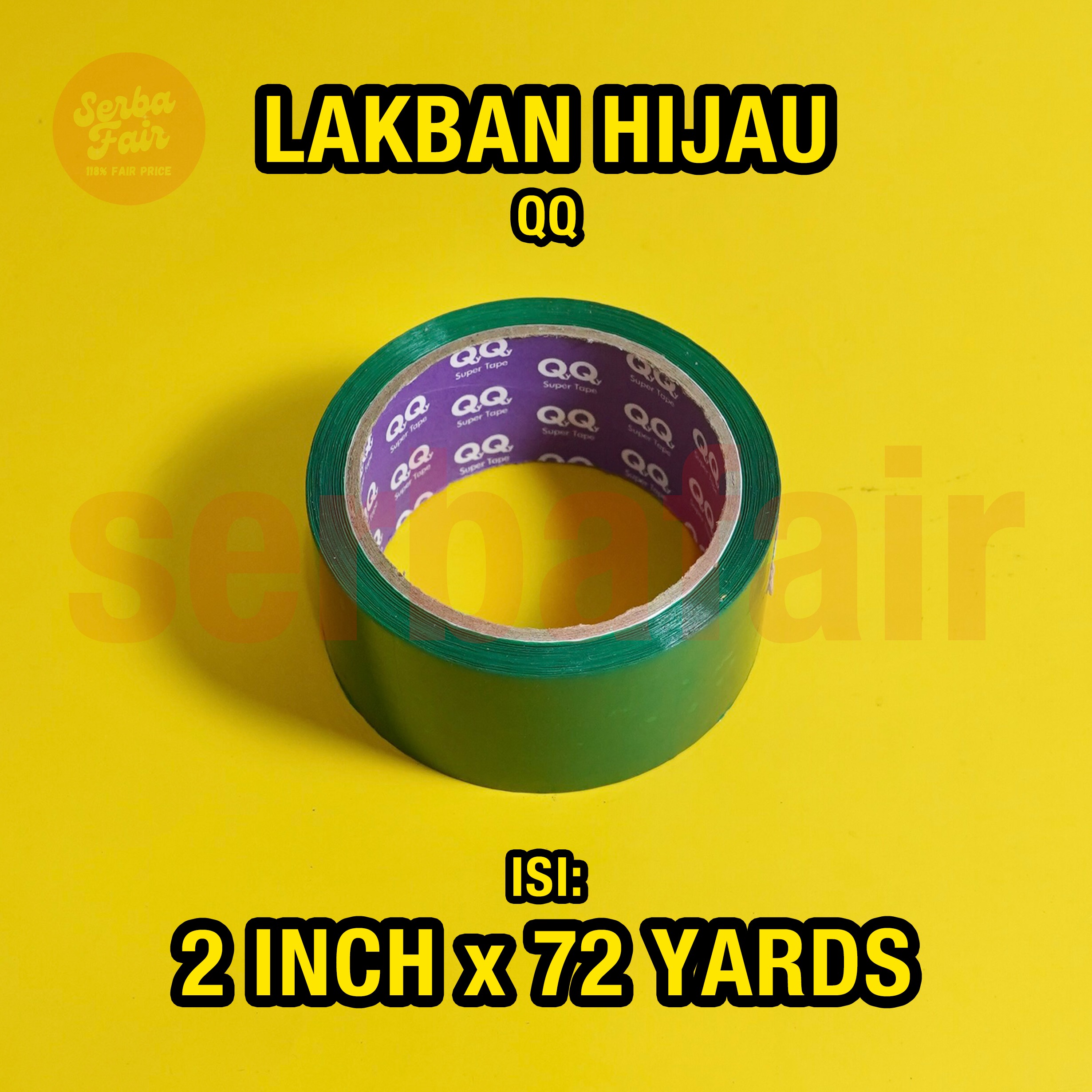 Lakban Warna QQ Premium Tape 60Yards Ready All Colours