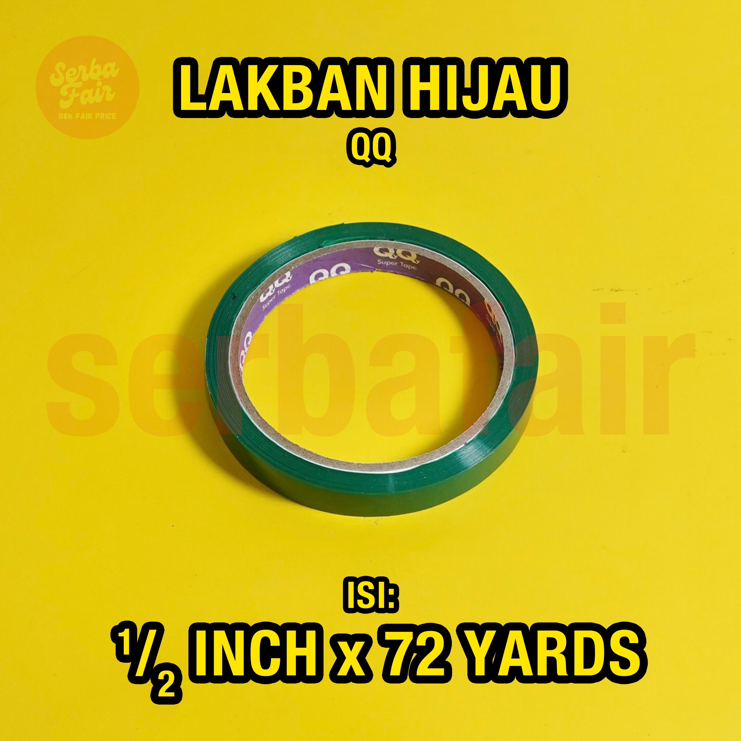 Solasi / Isolasi Warna QQ Premium Tape 12mm (1/2inch) x 72 Y