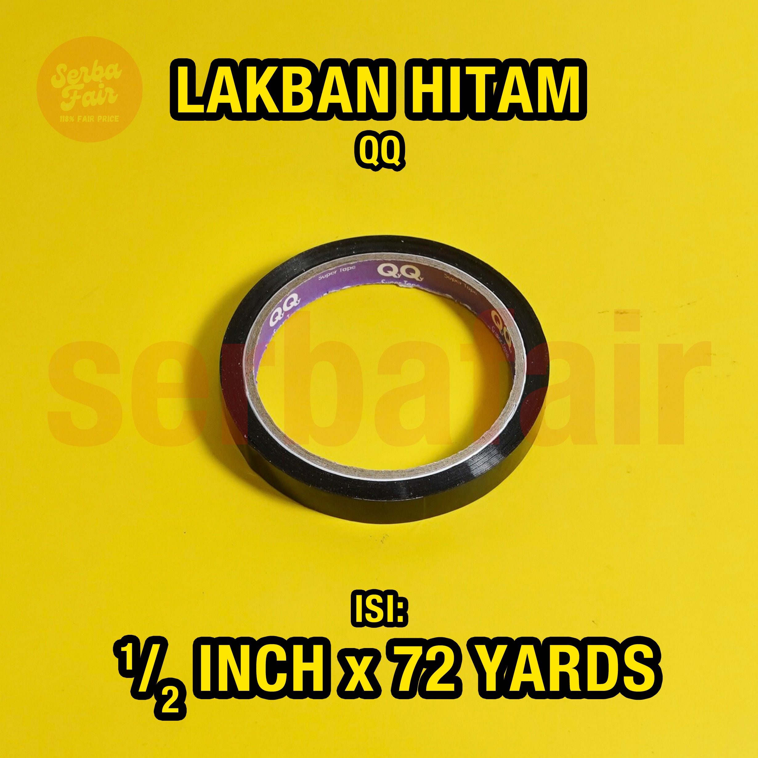 Solasi / Isolasi Warna QQ Premium Tape 12mm (1/2inch) x 72 Y
