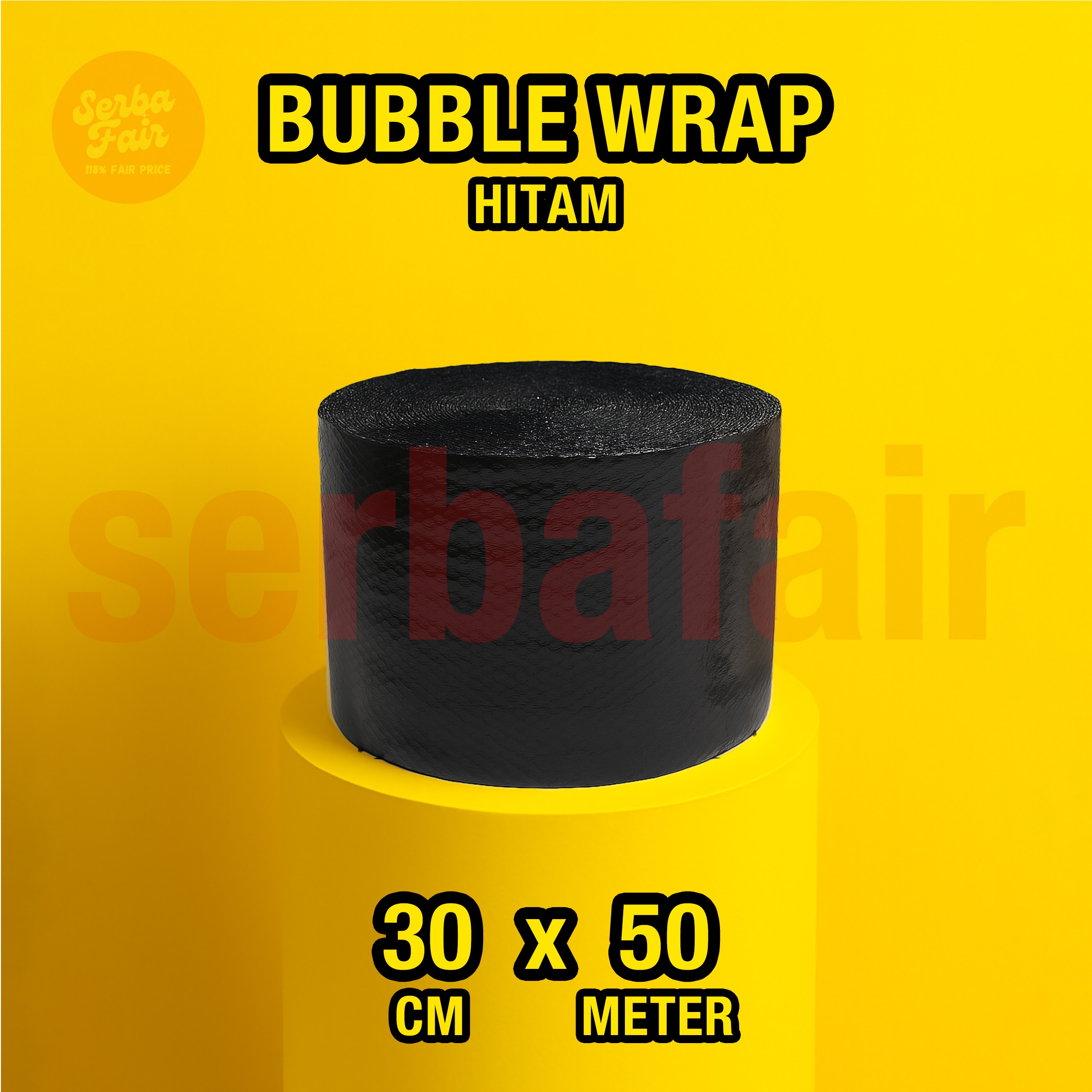 Bubble Wrap Bening / Hitam 62CM x 50M TEBAL / Bubblewrap KUAT Bandung