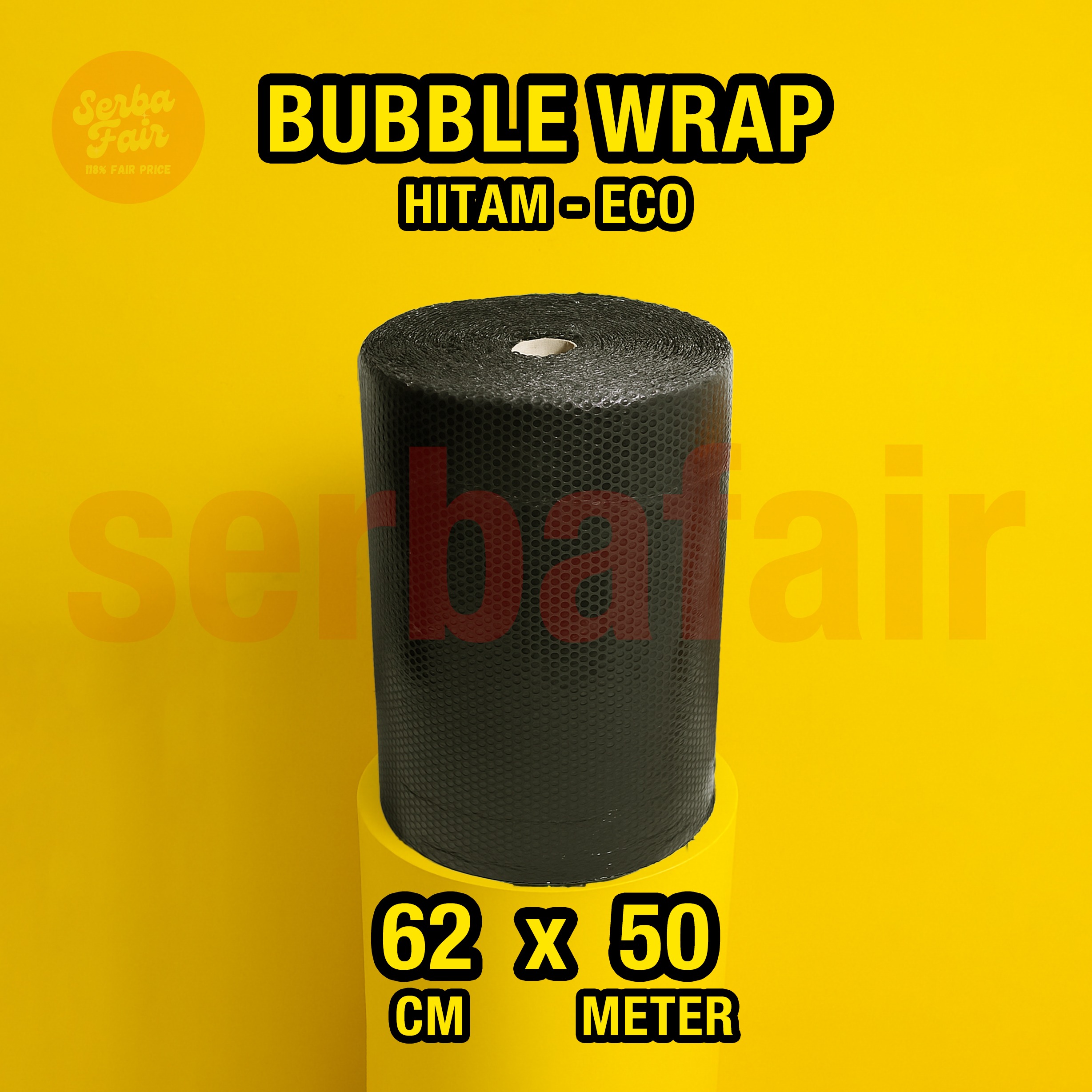 Bubble Wrap Bening / Hitam 62CM x 50M TEBAL / Bubblewrap KUAT Bandung