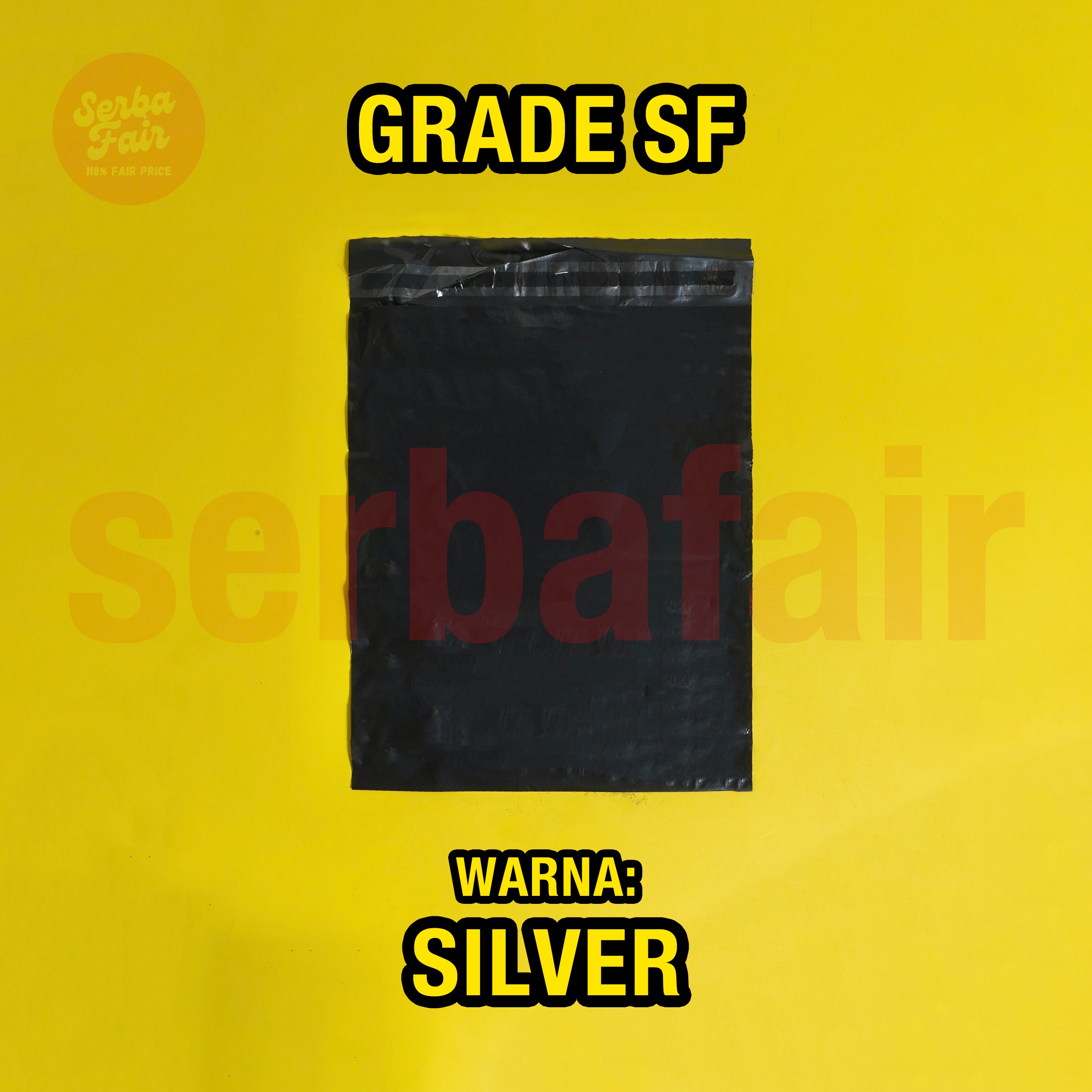 POLYMAILER SF HITAM AAA EXTRA GLOSSY / HIGH QUALITY TEBAL / ISI 100 LEMBAR