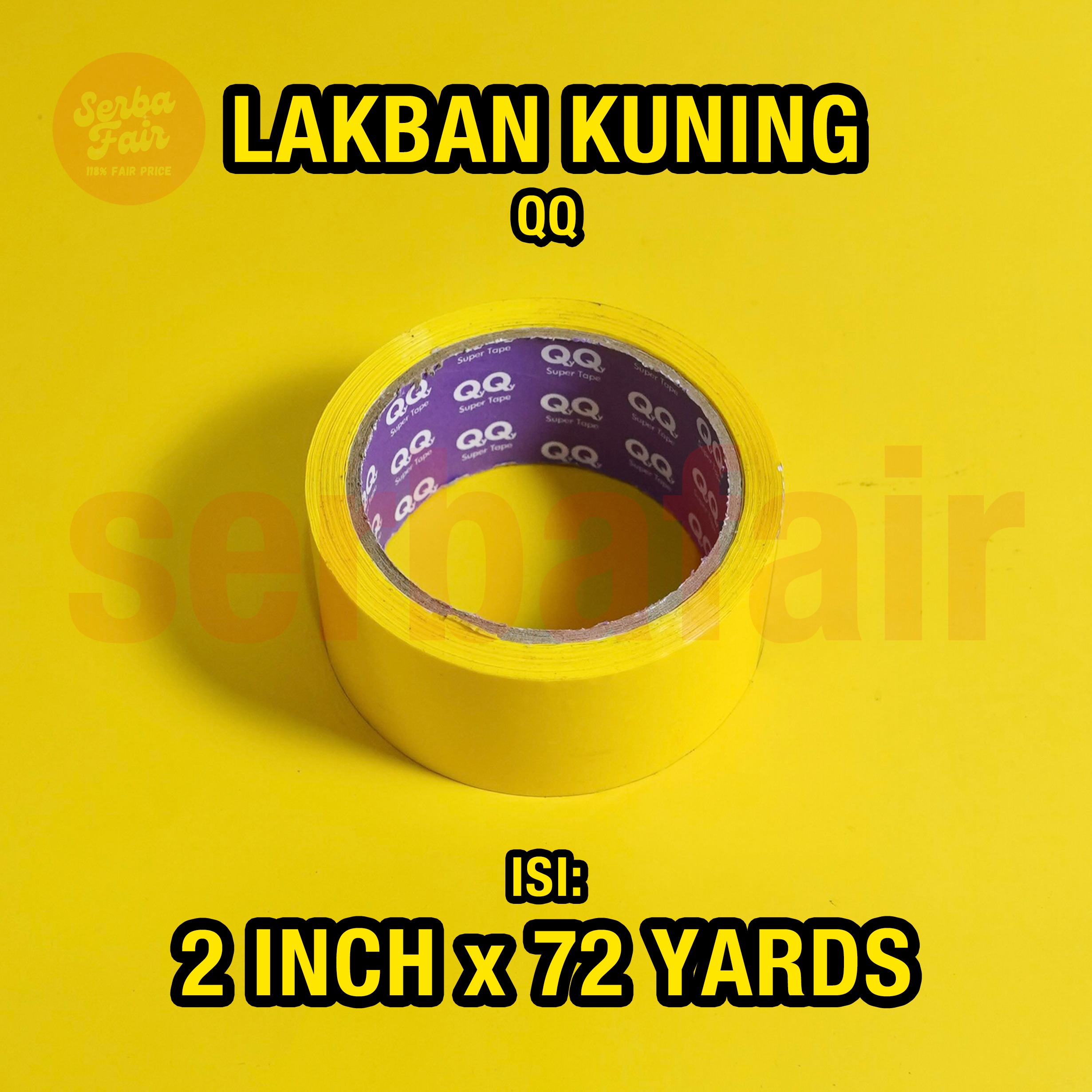 Lakban Warna QQ Premium Tape 60Yards Ready All Colours
