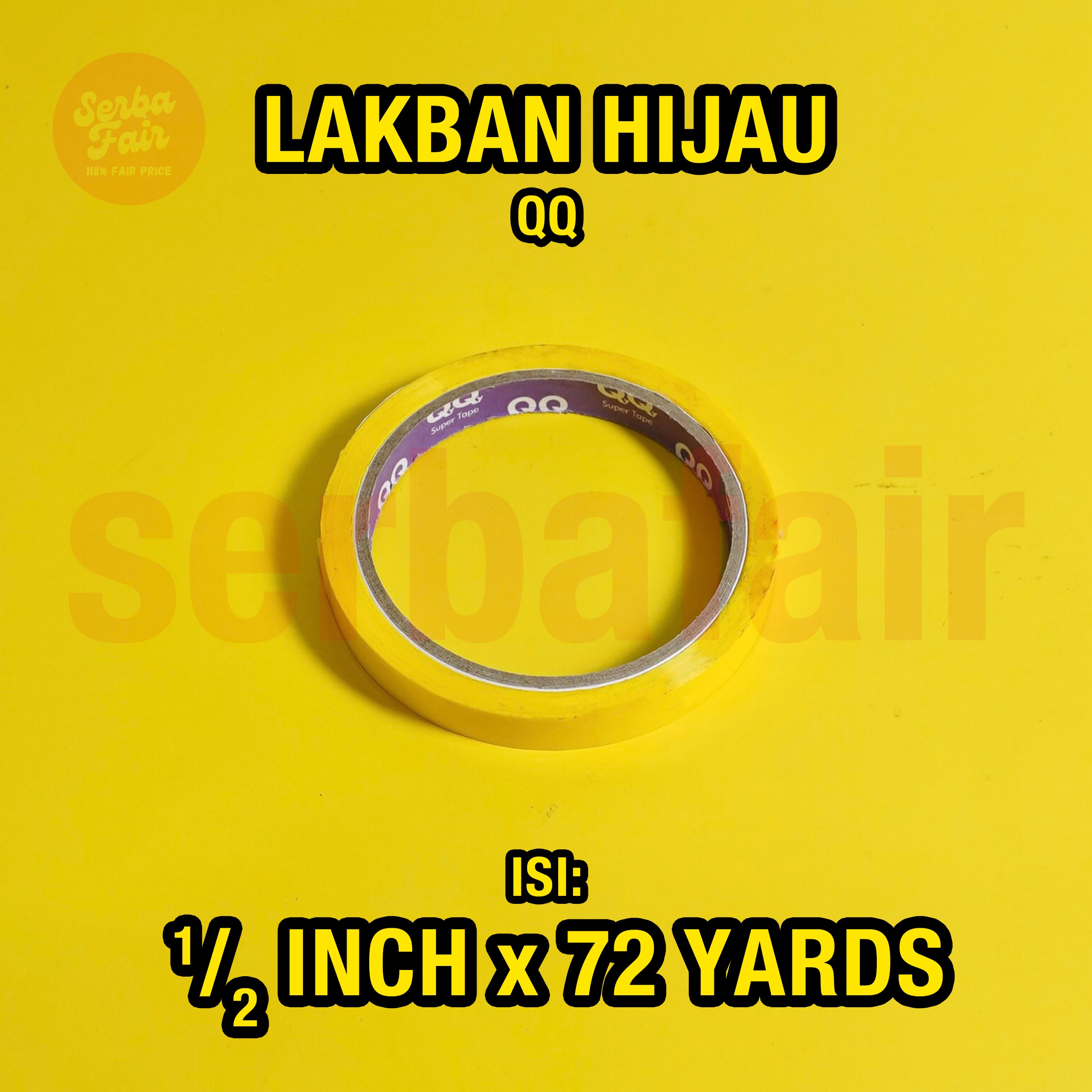 Solasi / Isolasi Warna QQ Premium Tape 12mm (1/2inch) x 72 Y