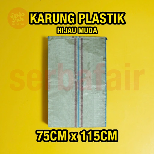 Image of Karung Plastik Hijau Muda 75 x 115 / Karung Plastik Baru PASTI MURAH / KARUNG BARU
