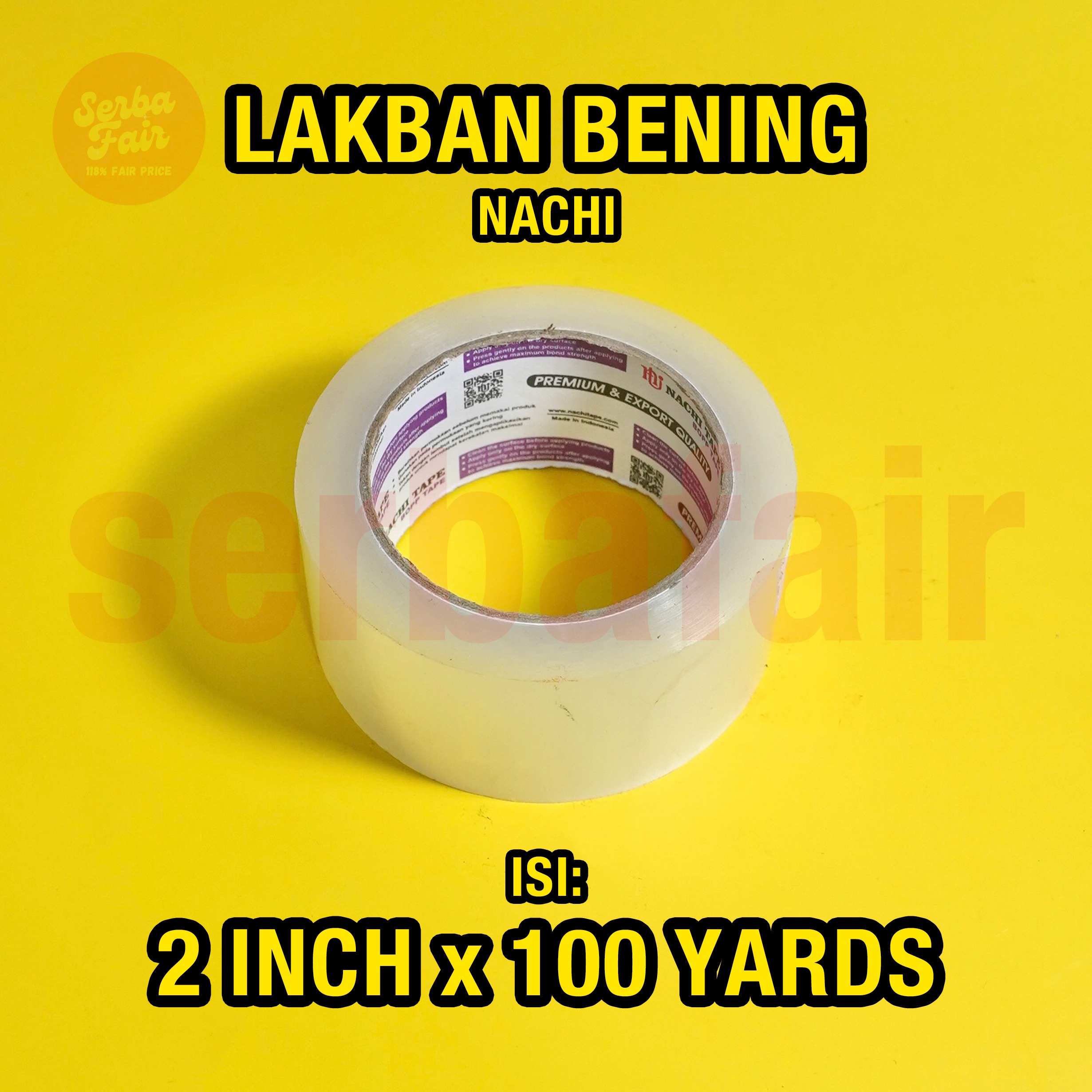 Lakban bening / coklat Nachi 2 inch 100 yard kualitas terbaik ORI Core Ungu