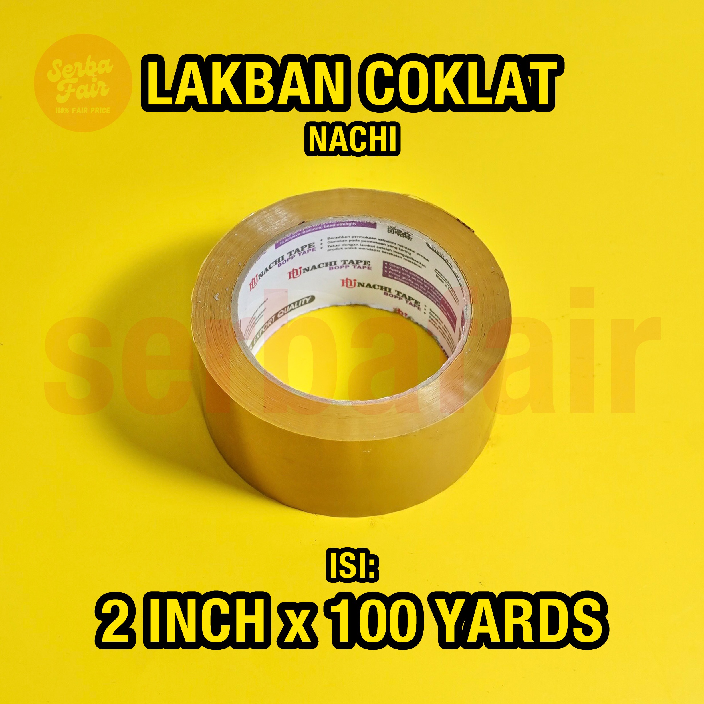 Lakban bening / coklat Nachi 2 inch 100 yard kualitas terbaik ORI Core Ungu