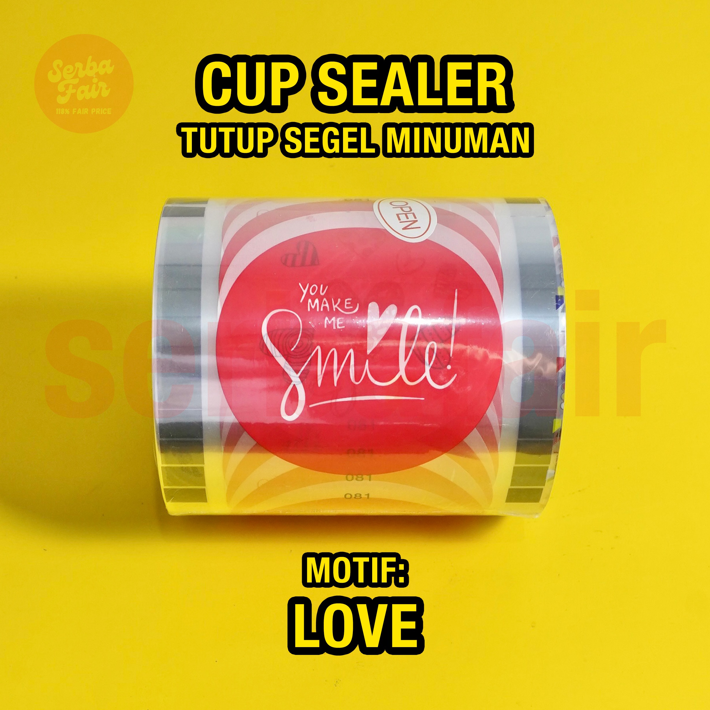 Cup Sealer +- 1000 Cup BC / Tutup Segel Minuman / Plastik Lid Minuman All Variant TERMURAH