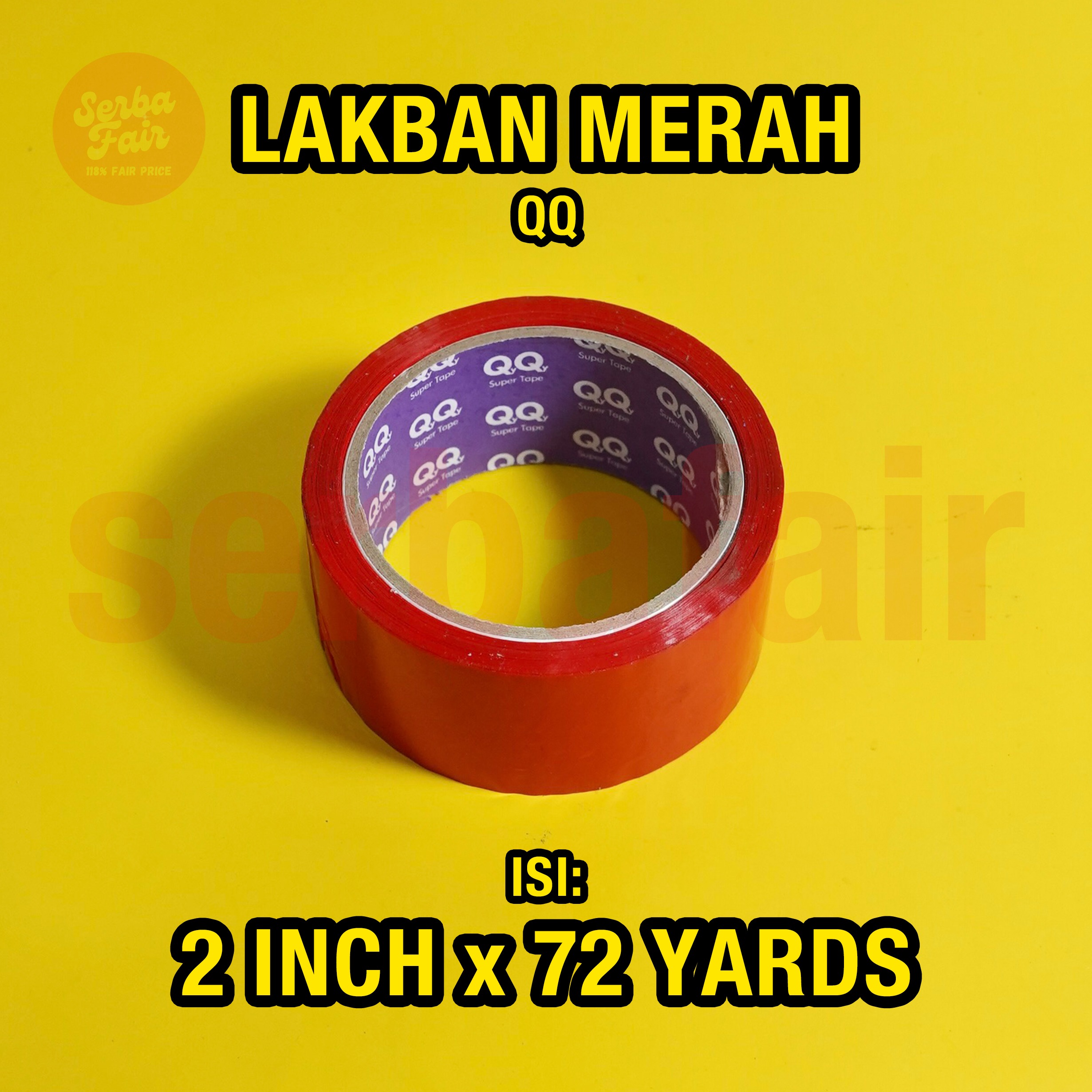 Lakban Warna QQ Premium Tape 60Yards Ready All Colours