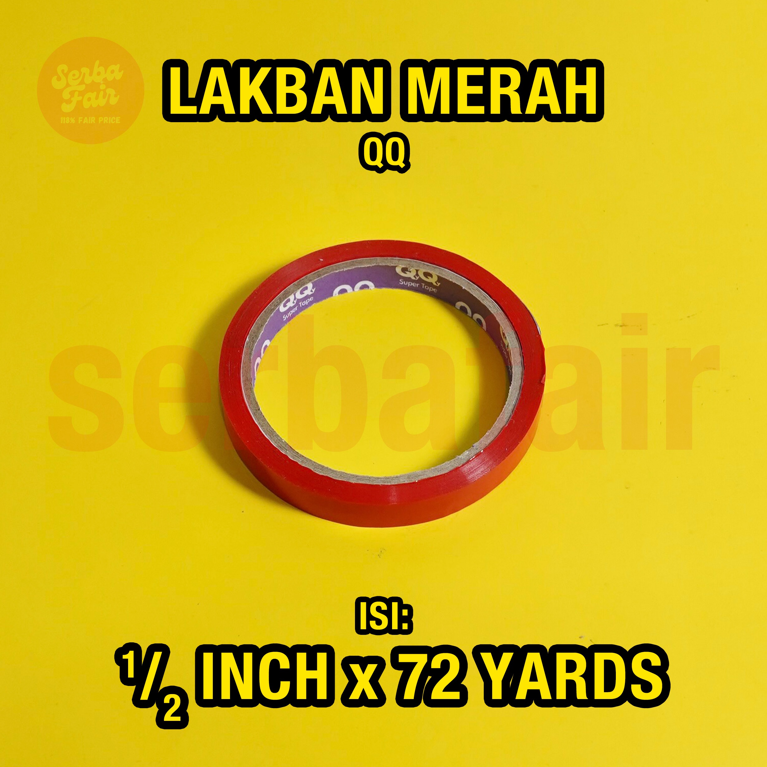 Solasi / Isolasi Warna QQ Premium Tape 12mm (1/2inch) x 72 Y