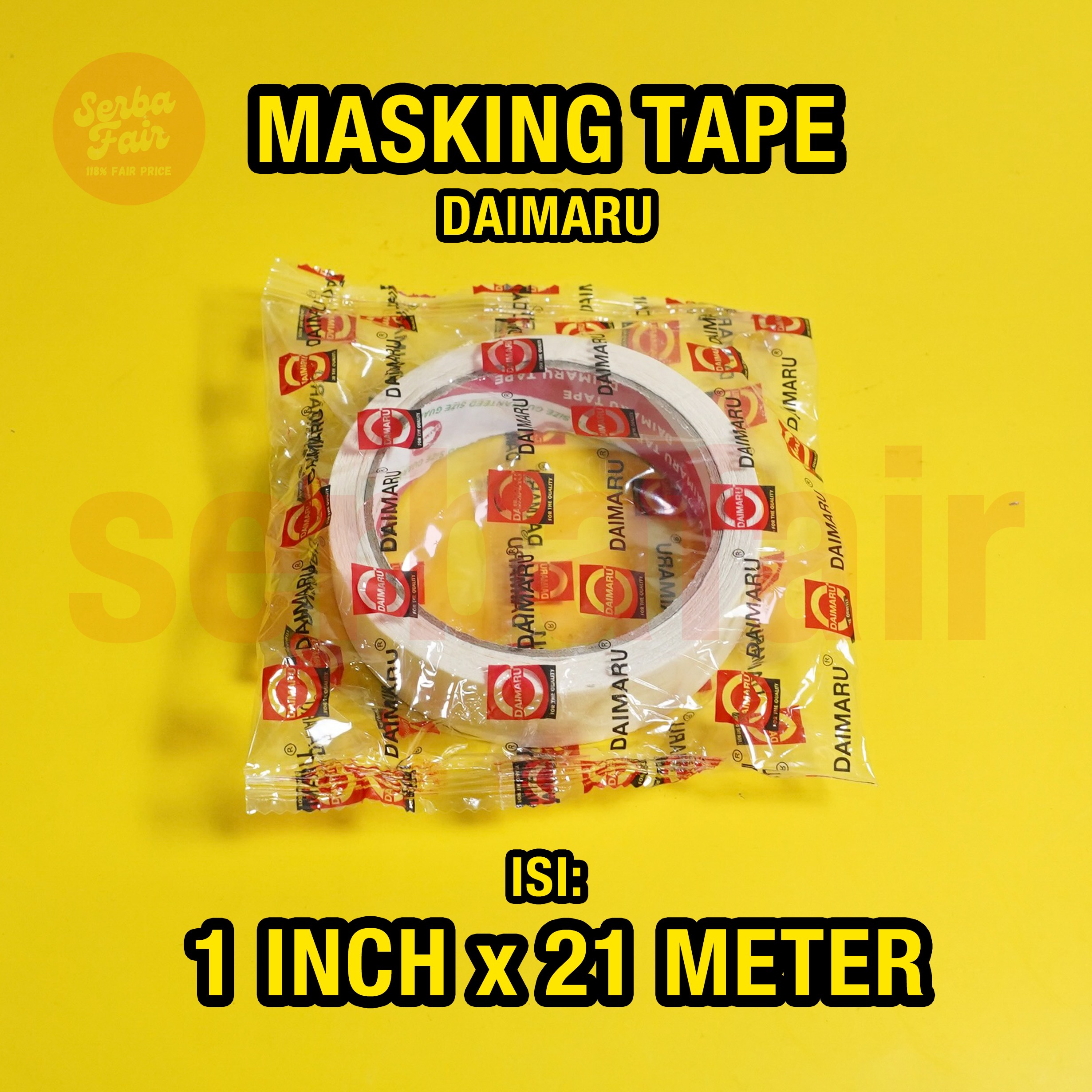Masking Tape Daimaru 24mm x 21 Meter Lakban Kertas Daimaru