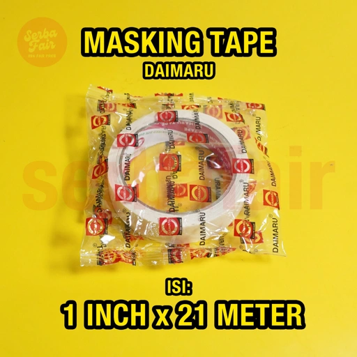 Image of Masking Tape Daimaru 24mm x 21 Meter Lakban Kertas Daimaru