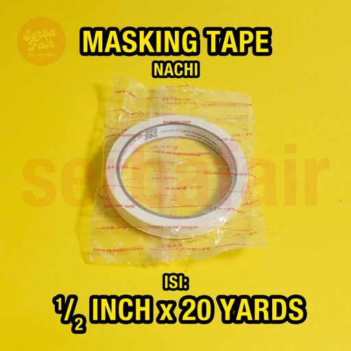 Image of Masking Tape Nachi 12mm 1/2 inch 20 Yard Lakban Kertas