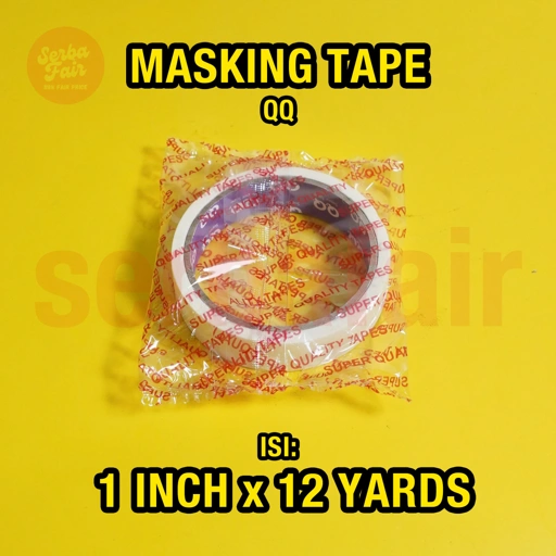 Image of Masking Tape QQ Purple Core 1 Inch 12Yards / Solasi Kertas TERMURAH EKONOMIS