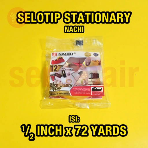 Image of Selotip Nachi Stationery TOP Quality 12mm (1/2inch) 72Yard ORI