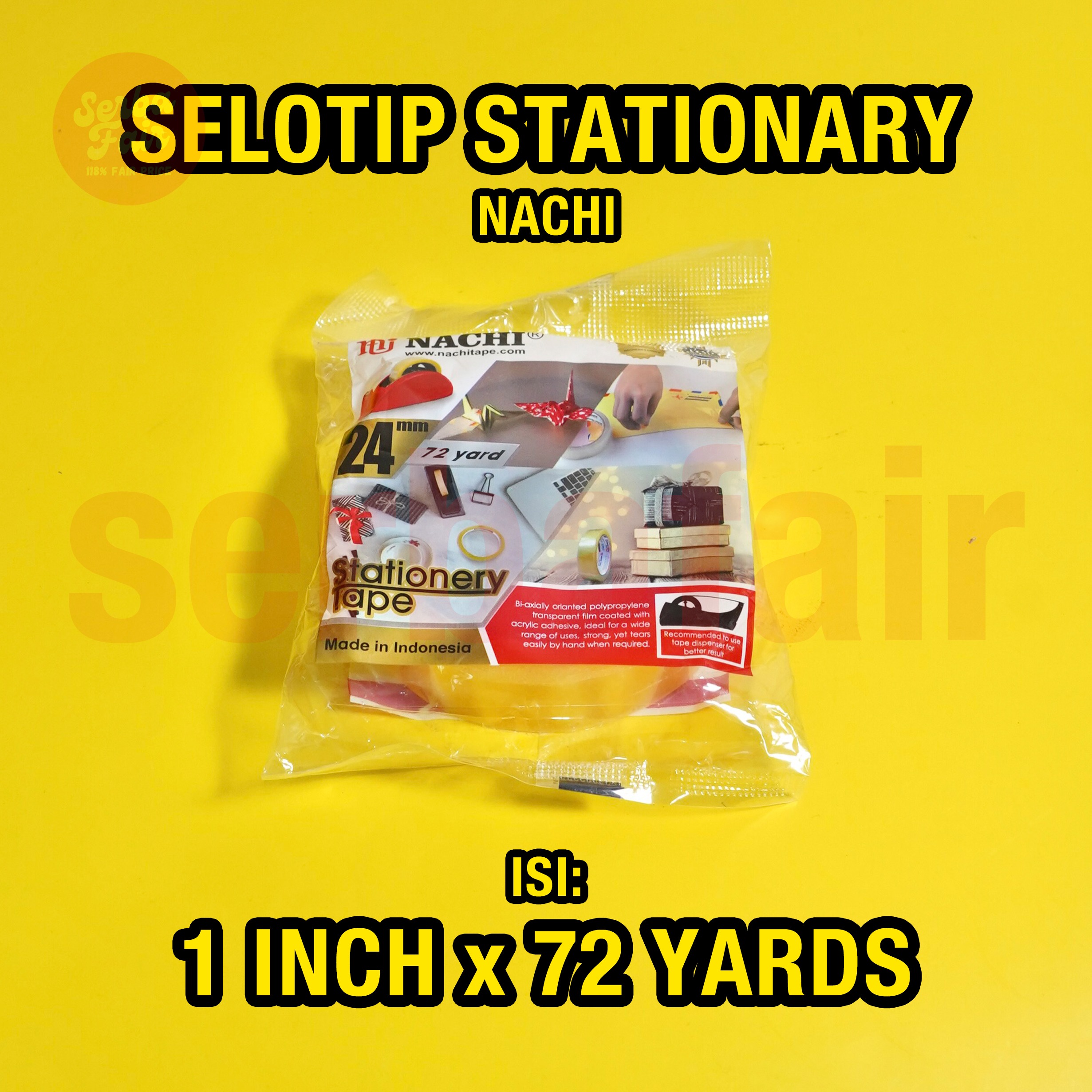 Selotip Nachi Stationery 24mm (1Inch) x 72Yard TOP Quality ORI