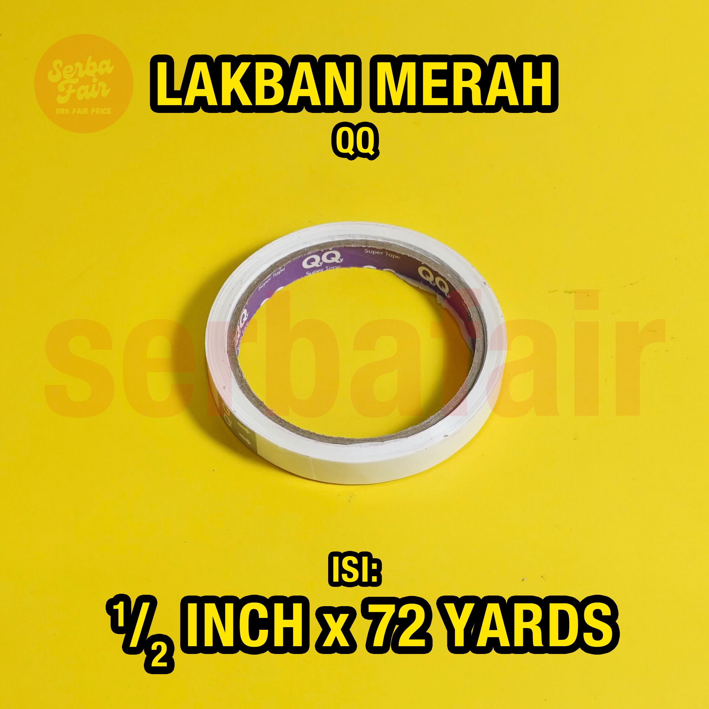 Solasi / Isolasi Warna QQ Premium Tape 12mm (1/2inch) x 72 Y