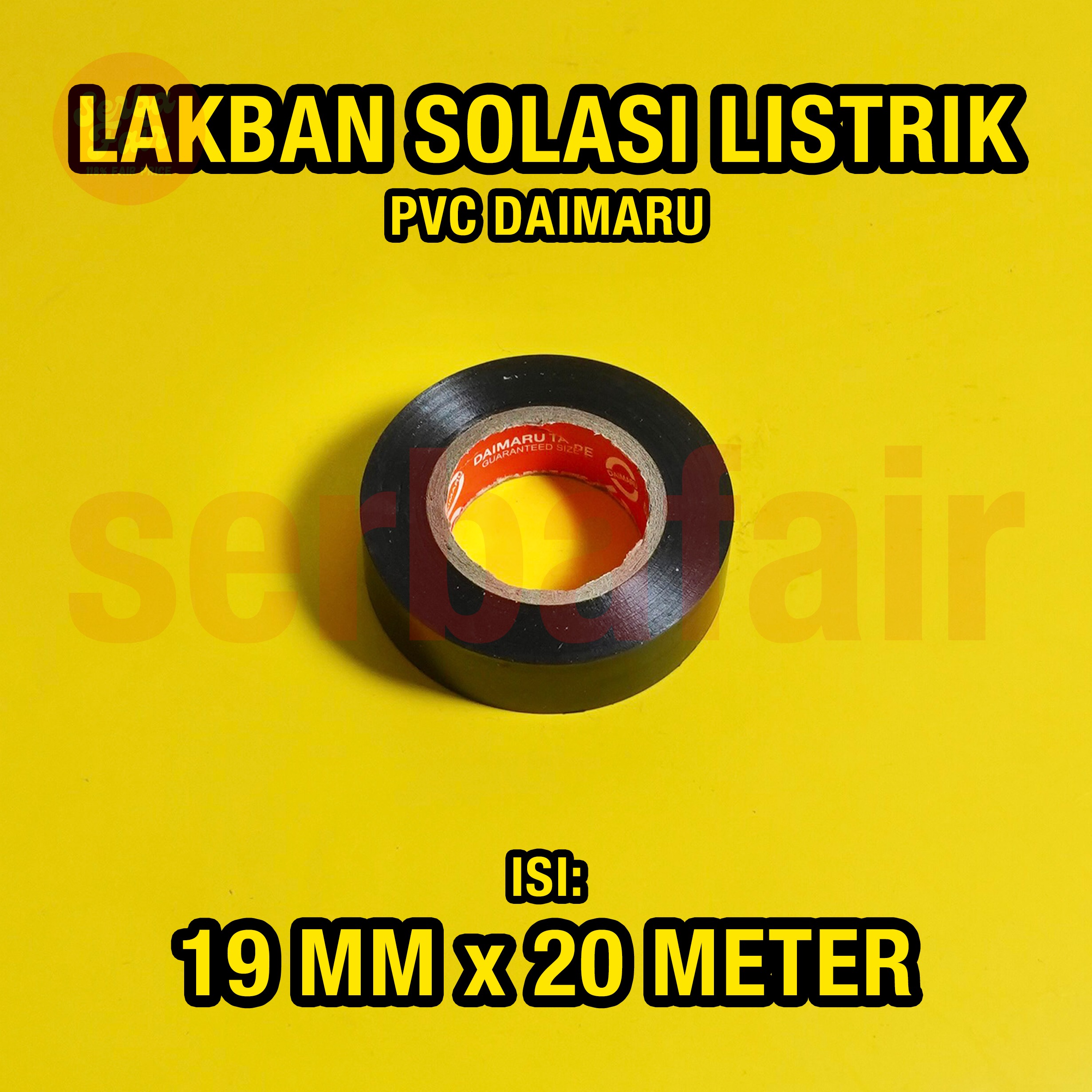 Lakban Solasi Listrik Daimaru PVC Electrical 19mmx20meter