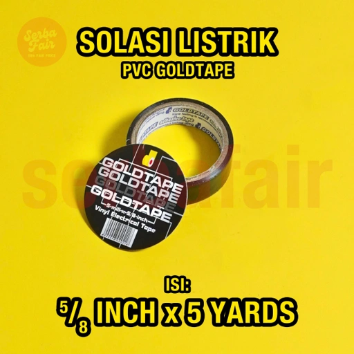 Image of Solasi Listrik Goldtape 5/8 inch PVC Goldtape MURAH EKONOMIS