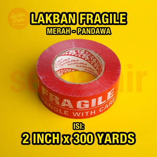 Image of Lakban Fragile Unboxing Video 2 INCH (45mm) x 300 YARDS Pandawa / HEMAT MURAH