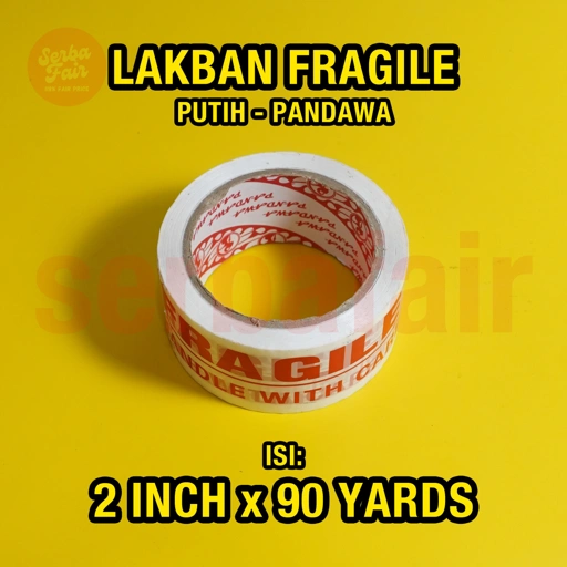 Image of Lakban Fragile 2 Inch 90 Yards PANDAWA Ecos / Solasi Jangan Dibanting Termurah Berkualitas