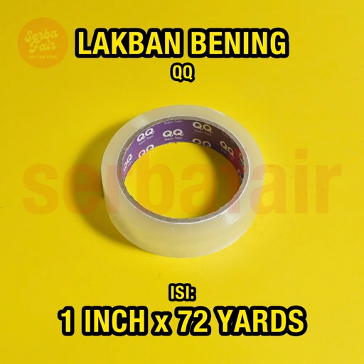 Image of Lakban QQ Premium Tape 24mm 1inch 72Yard Solasi Murah Ekonomis