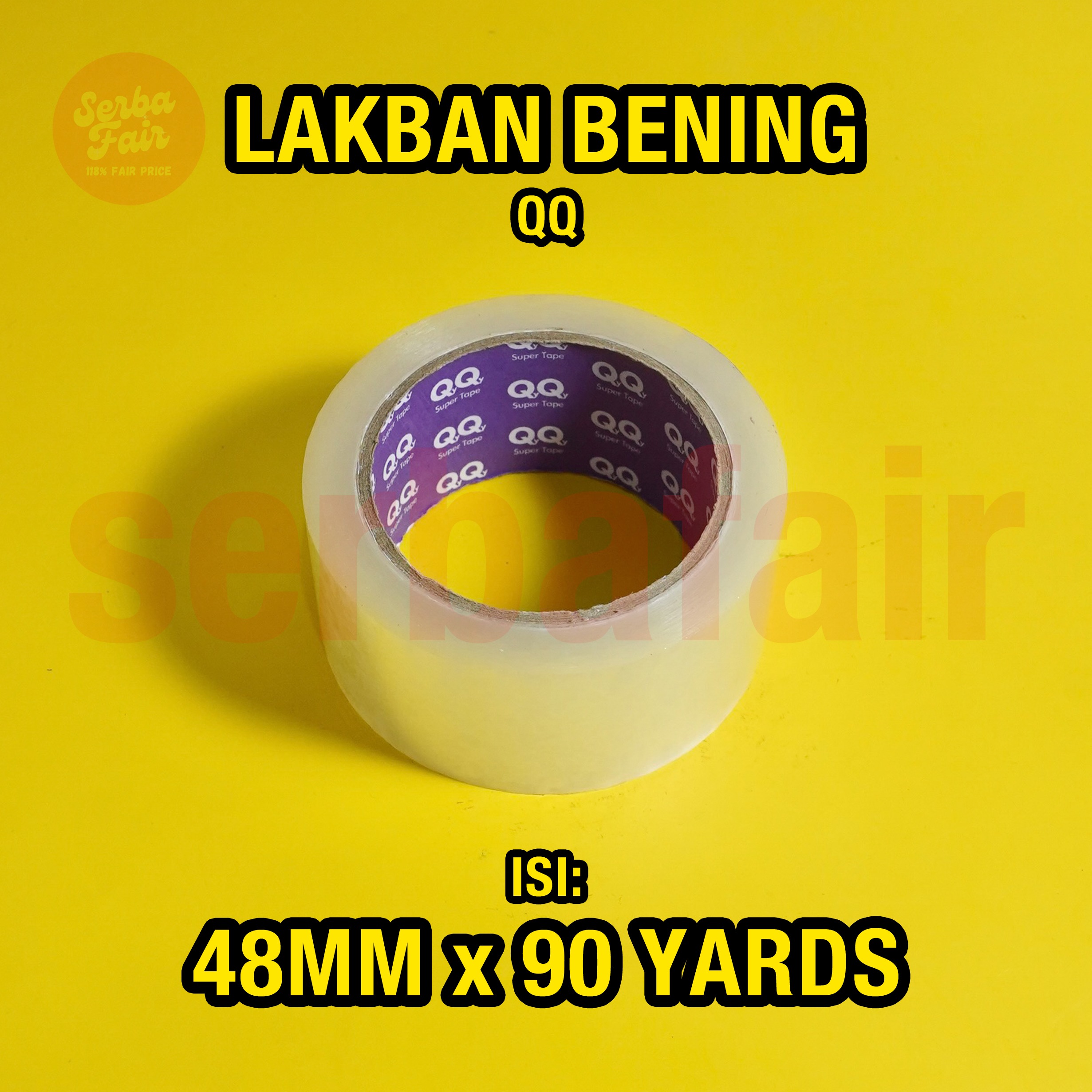 Lakban Bening / Coklat QQ Superior Tape murah super rekat 2 inch 48mm 90 yards