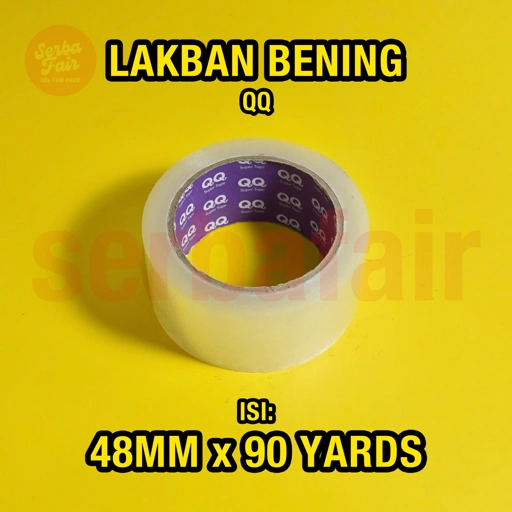 Image of Lakban Bening/Coklat QQ Tape 2Inch(48mm) 90Yards Terjamin TOP
