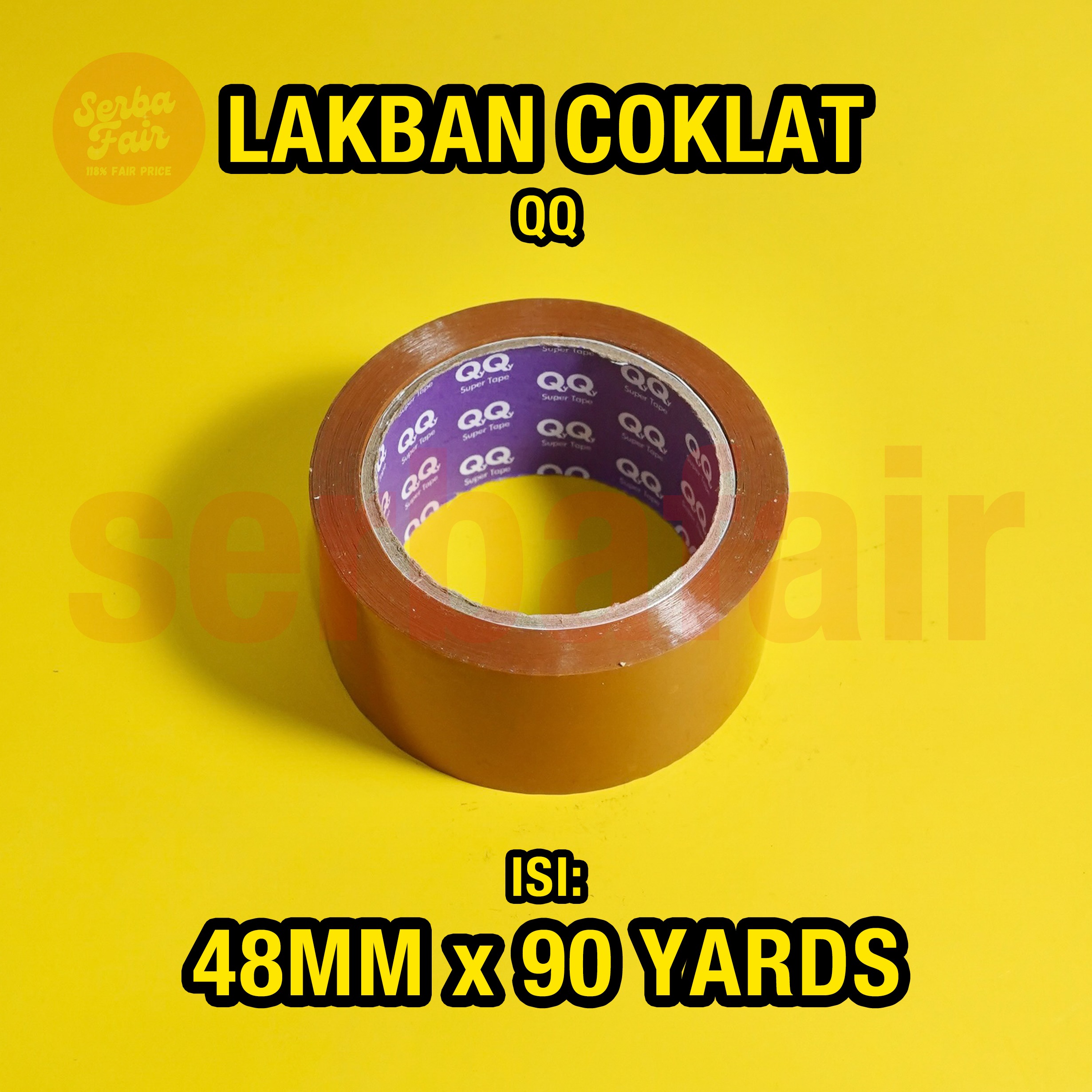 Lakban Bening/Coklat QQ Tape 2Inch(48mm) 90Yards Terjamin TOP