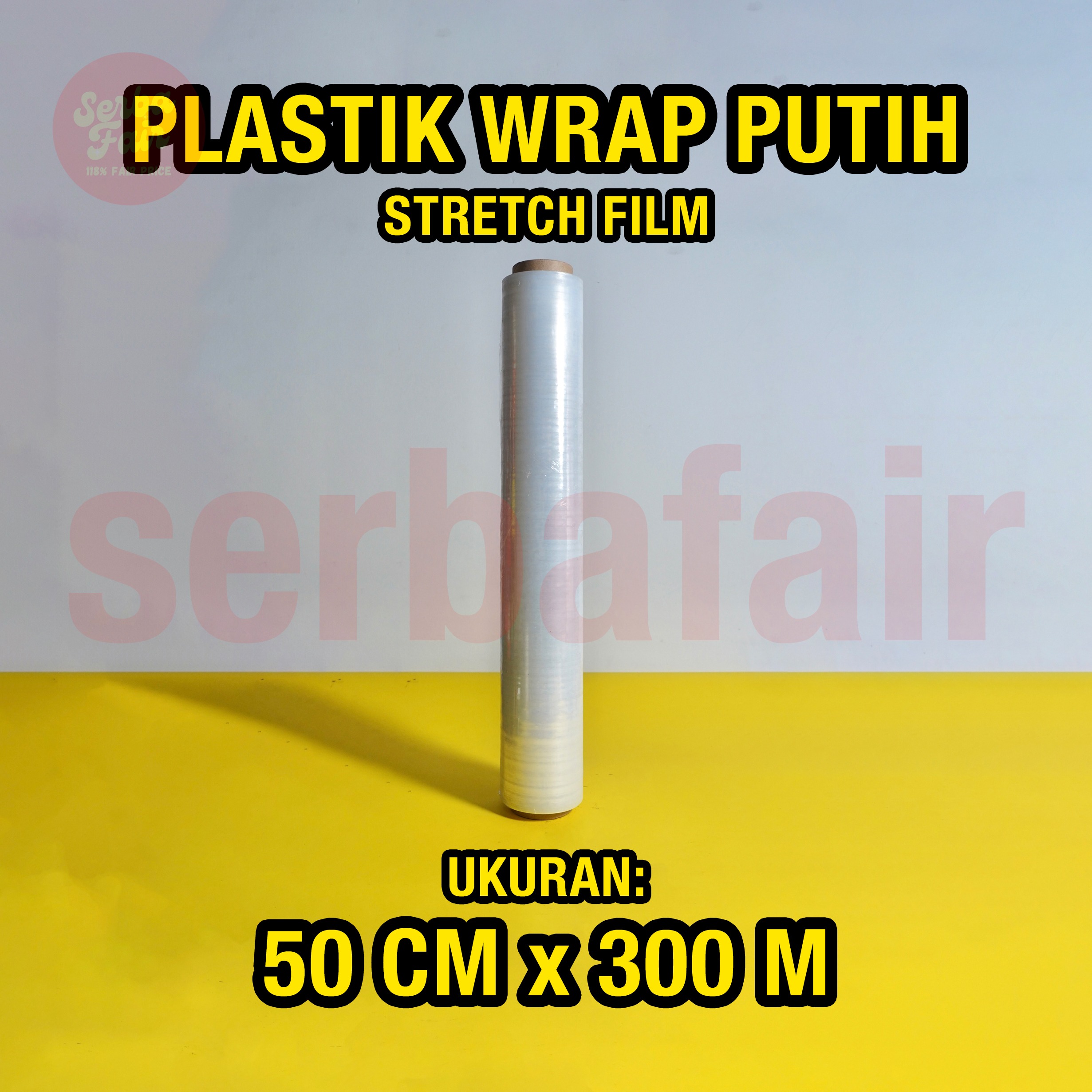 Stretch Film Bening 50CM x 300Meter (12 Micron) EcoSpec / Plastik Wrap TERMURAH