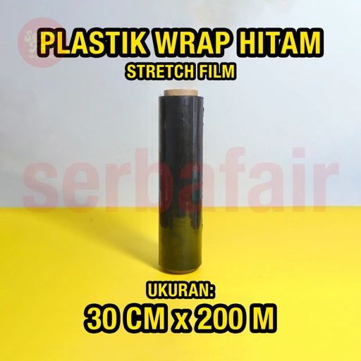 Image of Stretch Film 30Cm x 200Meter HITAM / Plastik Wrapping HITAM