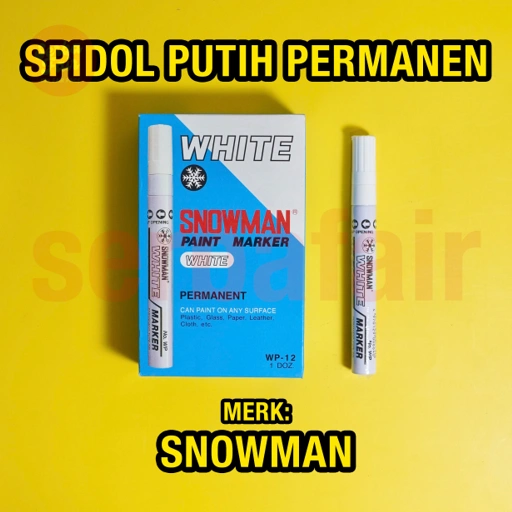 Image of Spidol Permanent Putih Snowman ORI JAPAN / Spidol Permanen Paint Marker