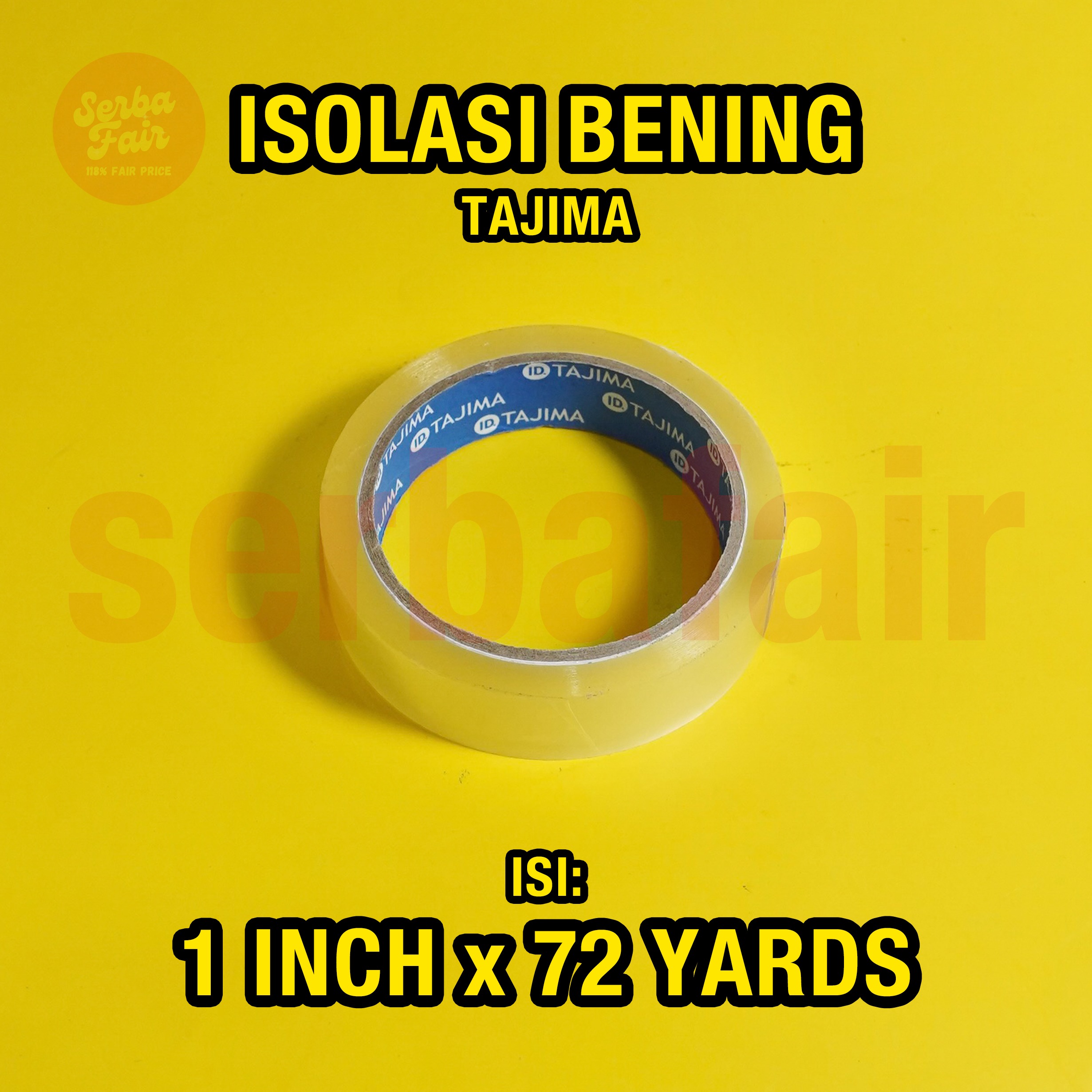 Isolasi 1 Inch x 72 Yards Tajima Blue Eco / Solatip / Lakban 24mm ECO Spec