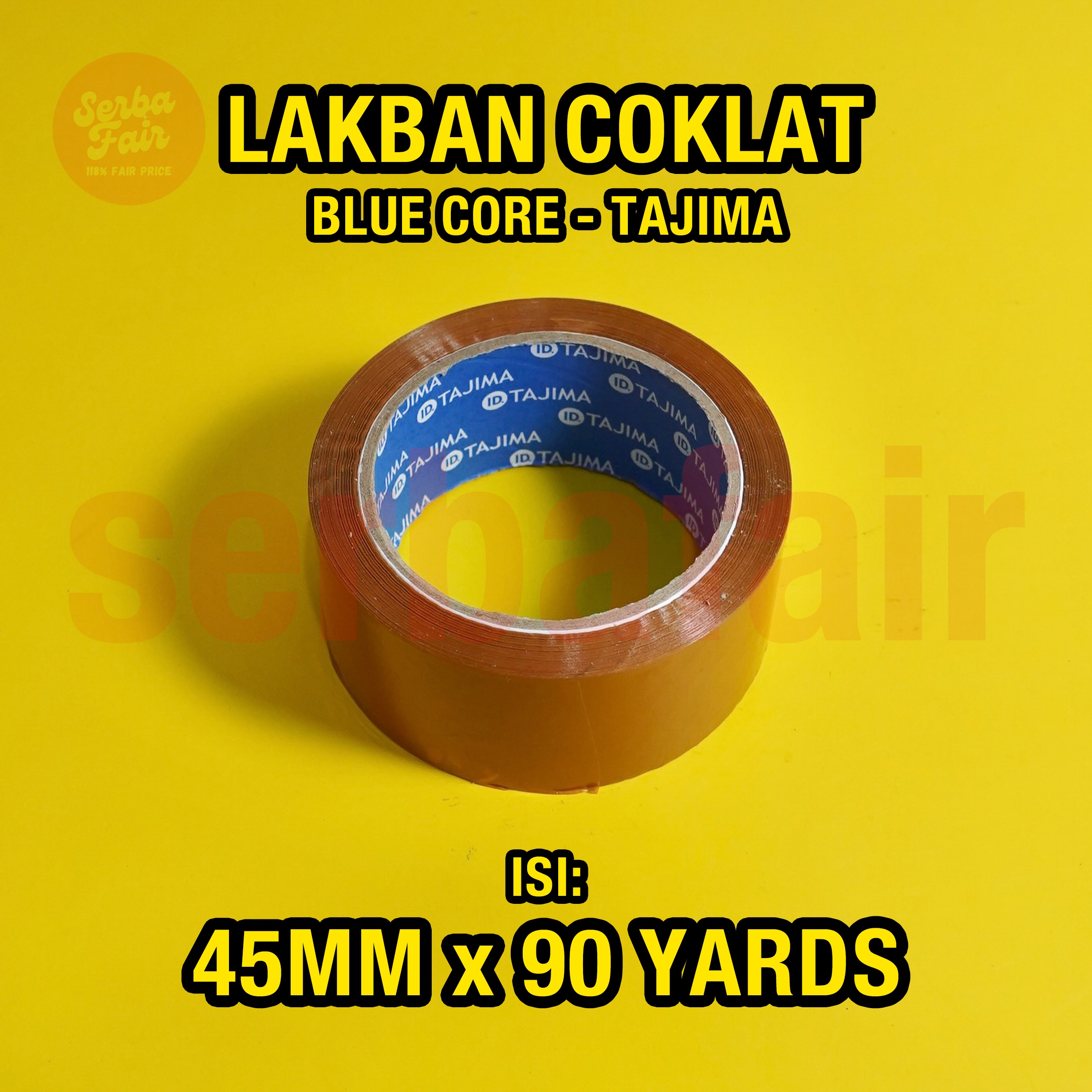 Lakban Bening / Coklat Tajima Blue Core 2Inch(45mm) 90Yards Murah Top