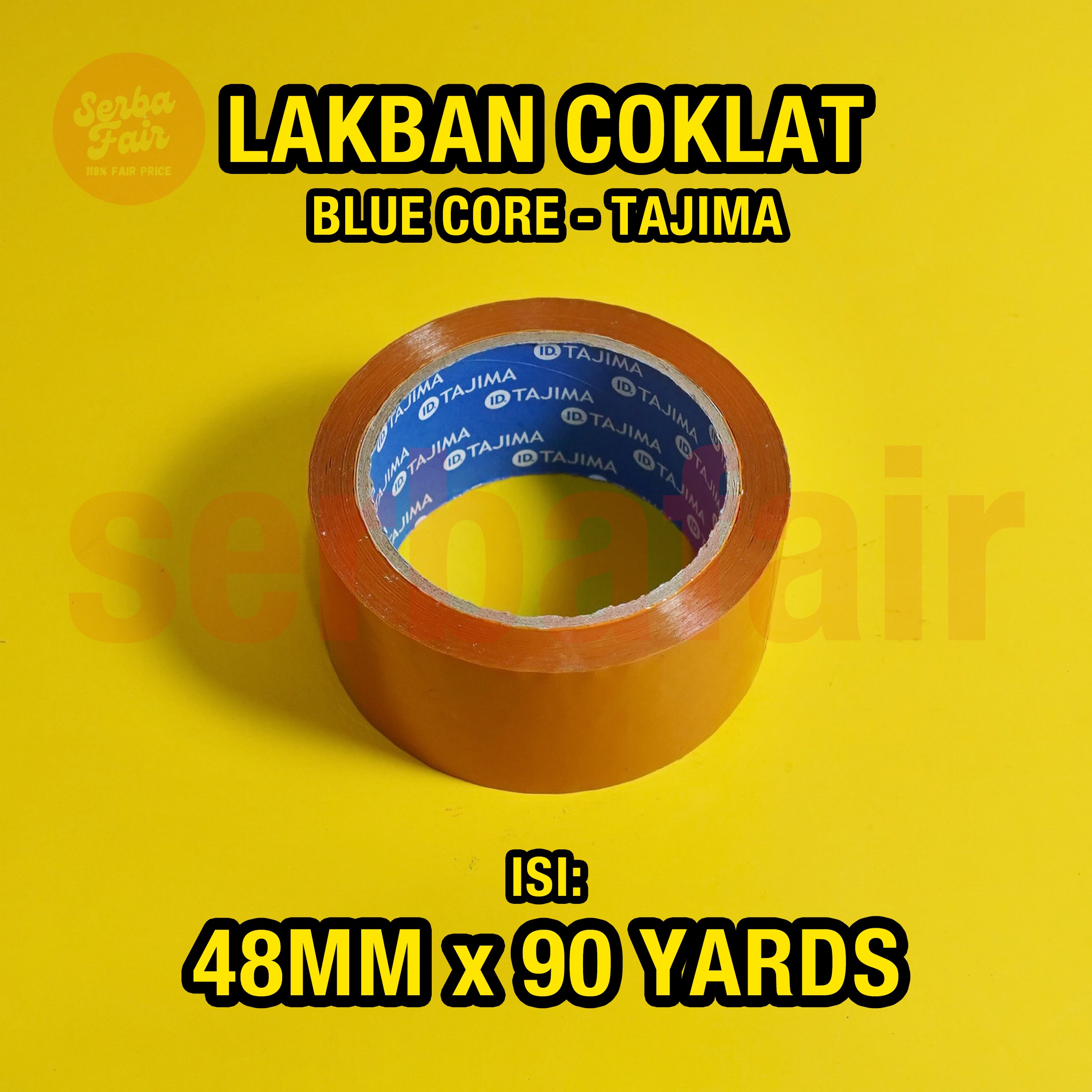 Lakban Bening/Coklat Tajima Blue Core 2Inch(48mm) 90Yards Murah Top