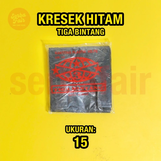 Image of Kantong Plastik Kresek Tiga Bintang UK15 (15x30CM) ISI 60 LEMBAR MURAH