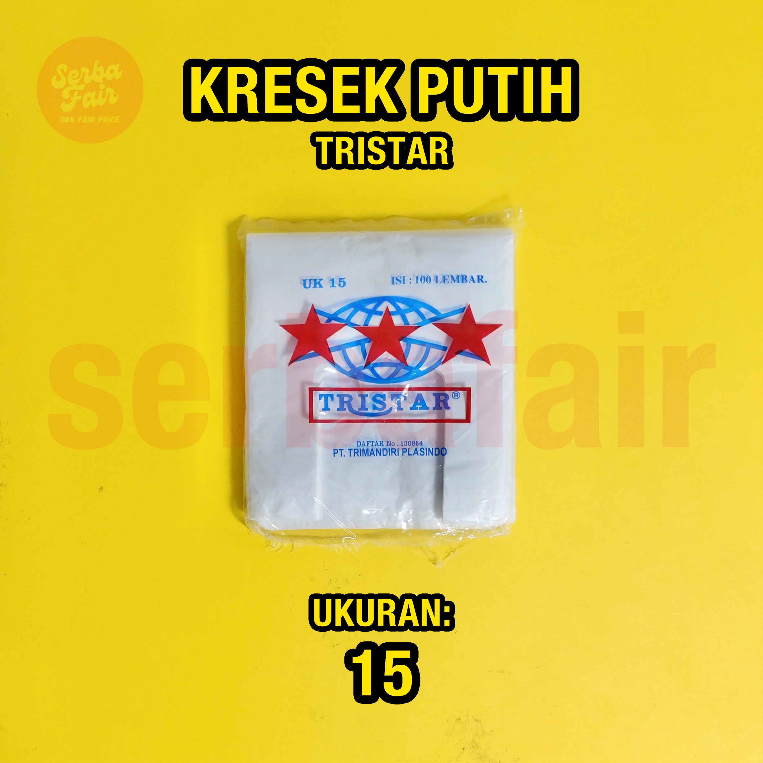Kantong Kresek 15x33CM Tristar 100Lembar