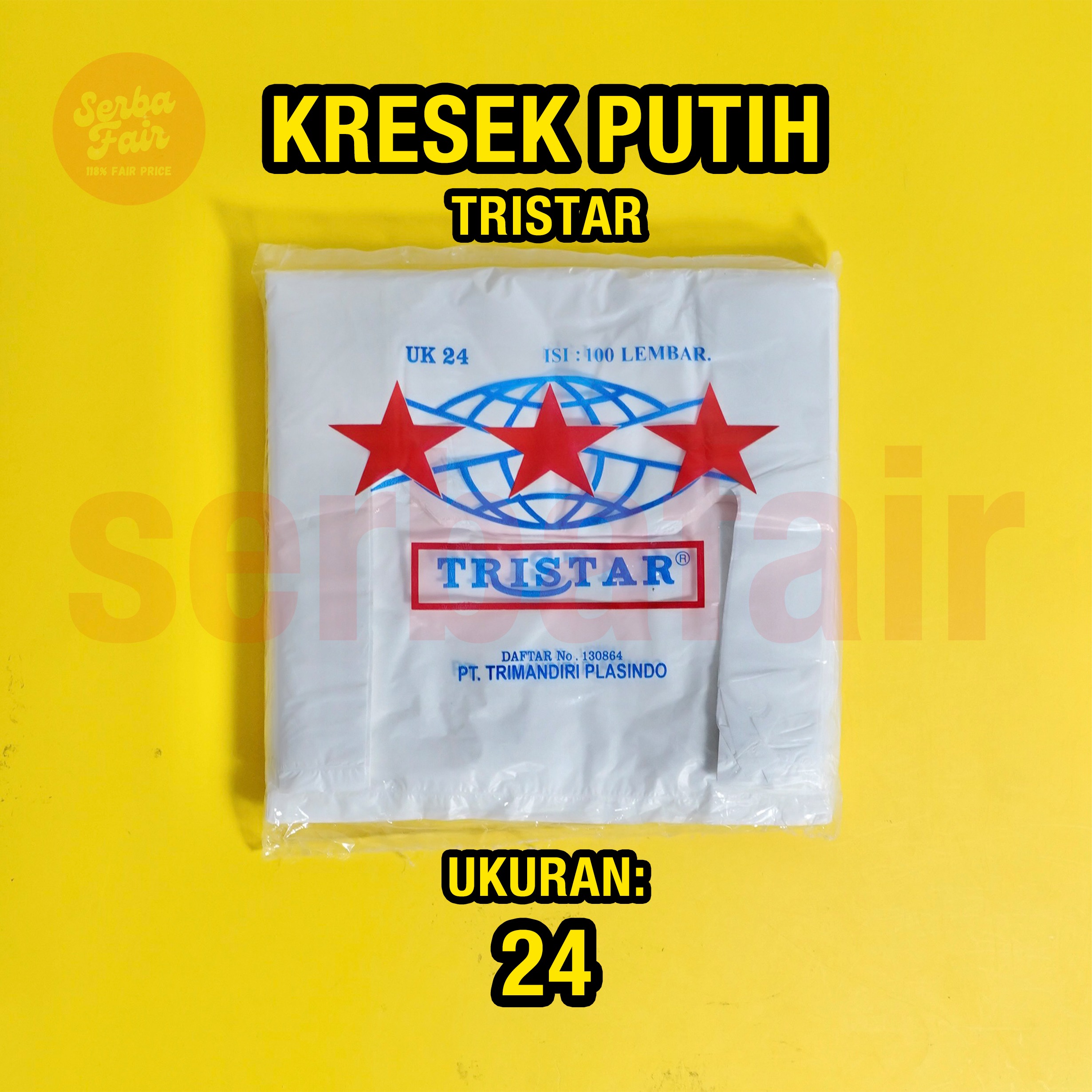 Kantong Kresek 24x44CM Tristar 100Lembar