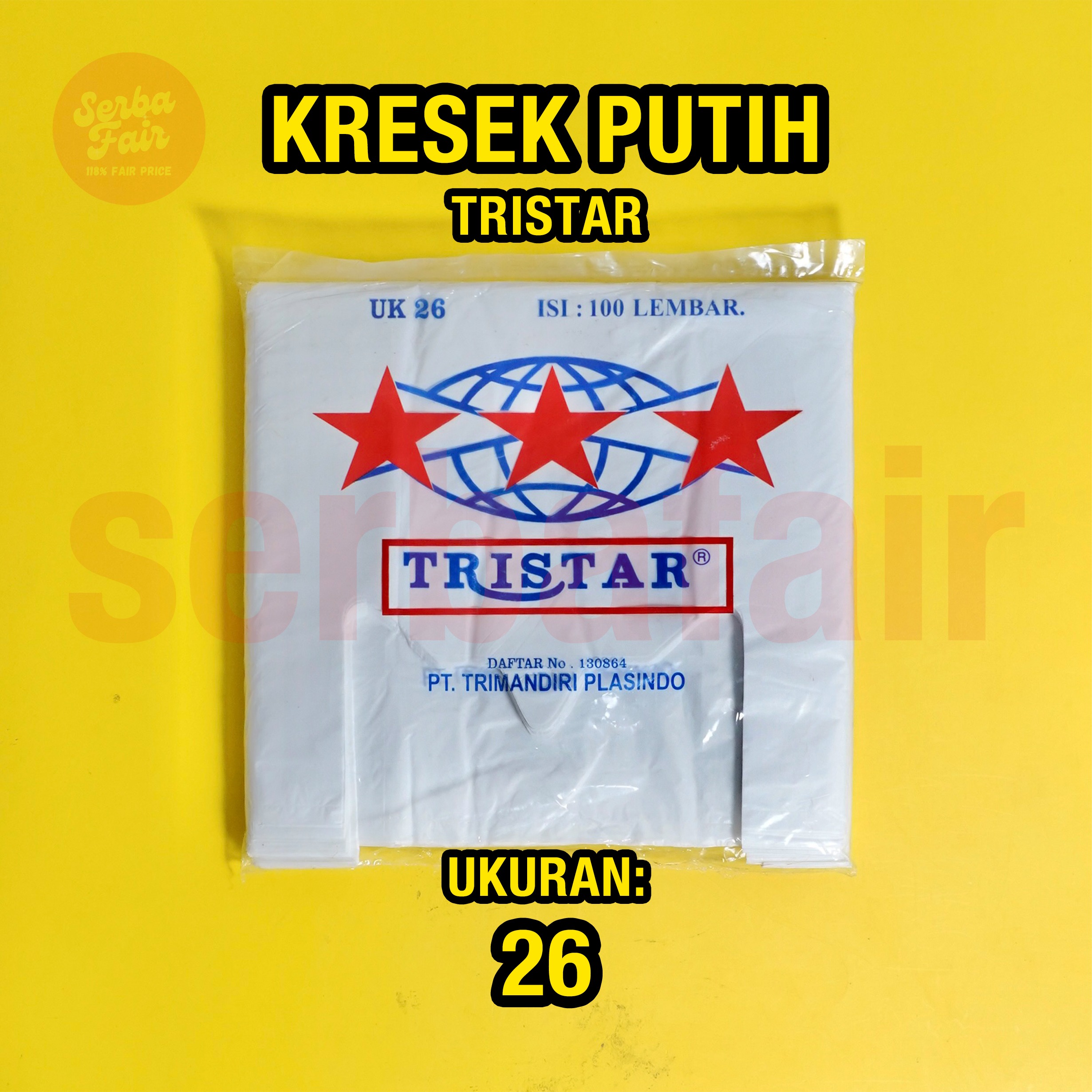 Kantong Kresek Tristar 26x48CM 100Lembar Hitam