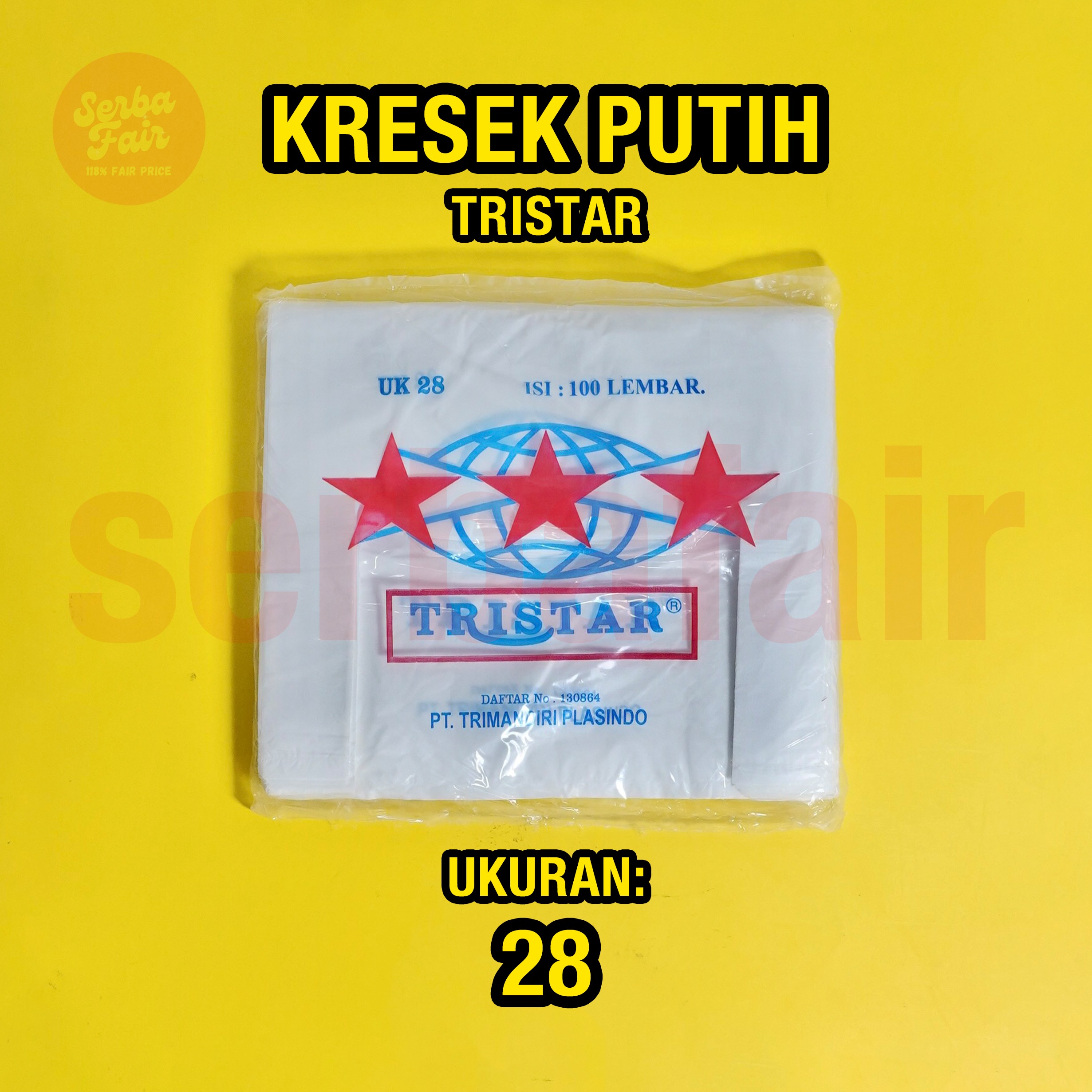 Kantong Kresek Tristar 28x48CM 100Lembar