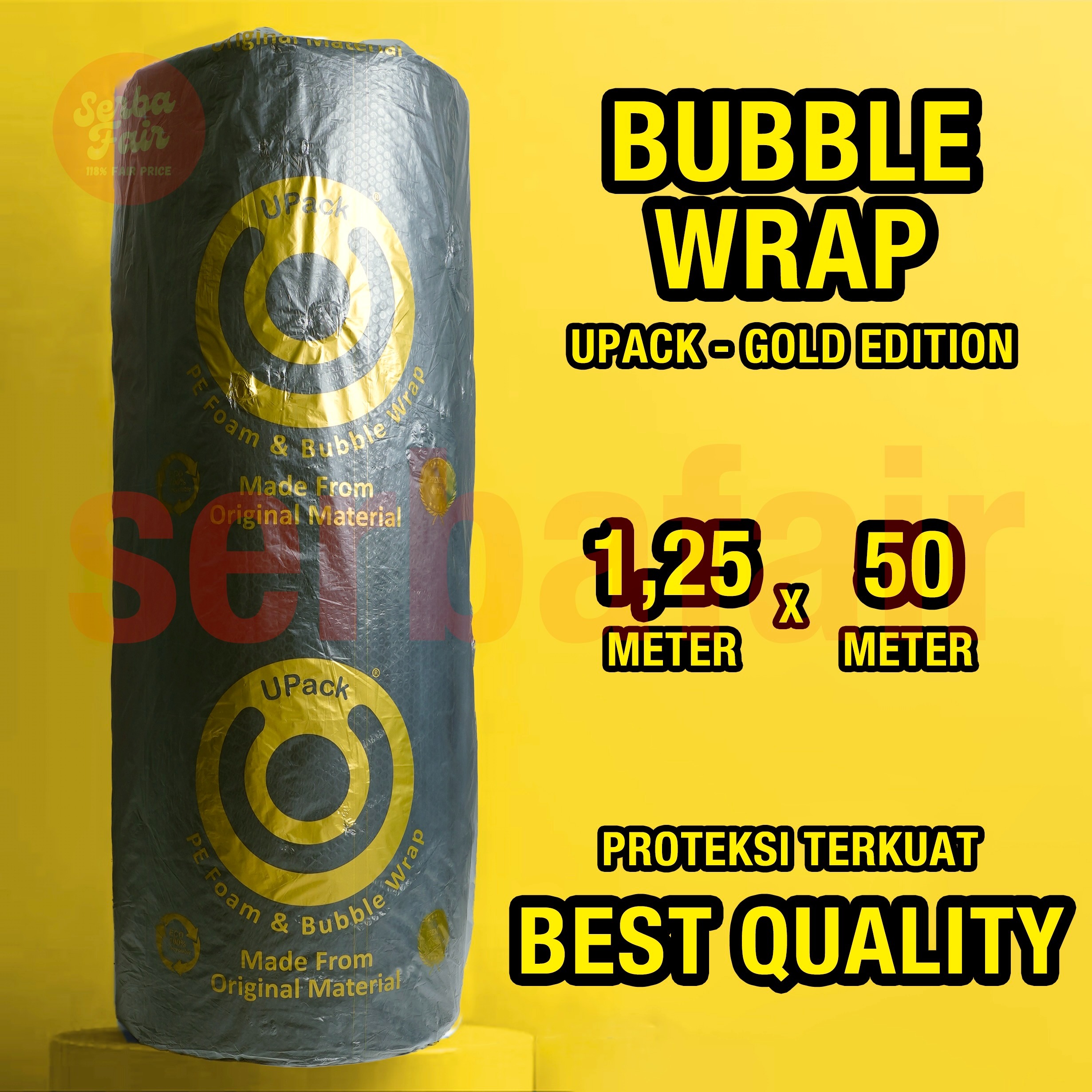 Bubble Wrap UPACK EDITION 1.25x50M FULL / Bubblewrap PALING TEBAL