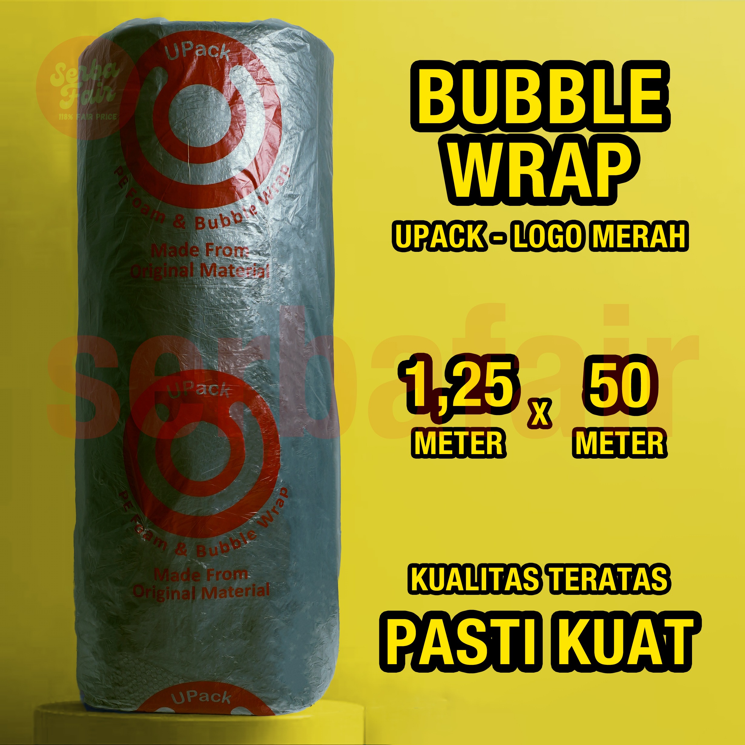 Bubble Wrap UPACK EDITION 1.25x50M FULL / Bubblewrap PALING TEBAL