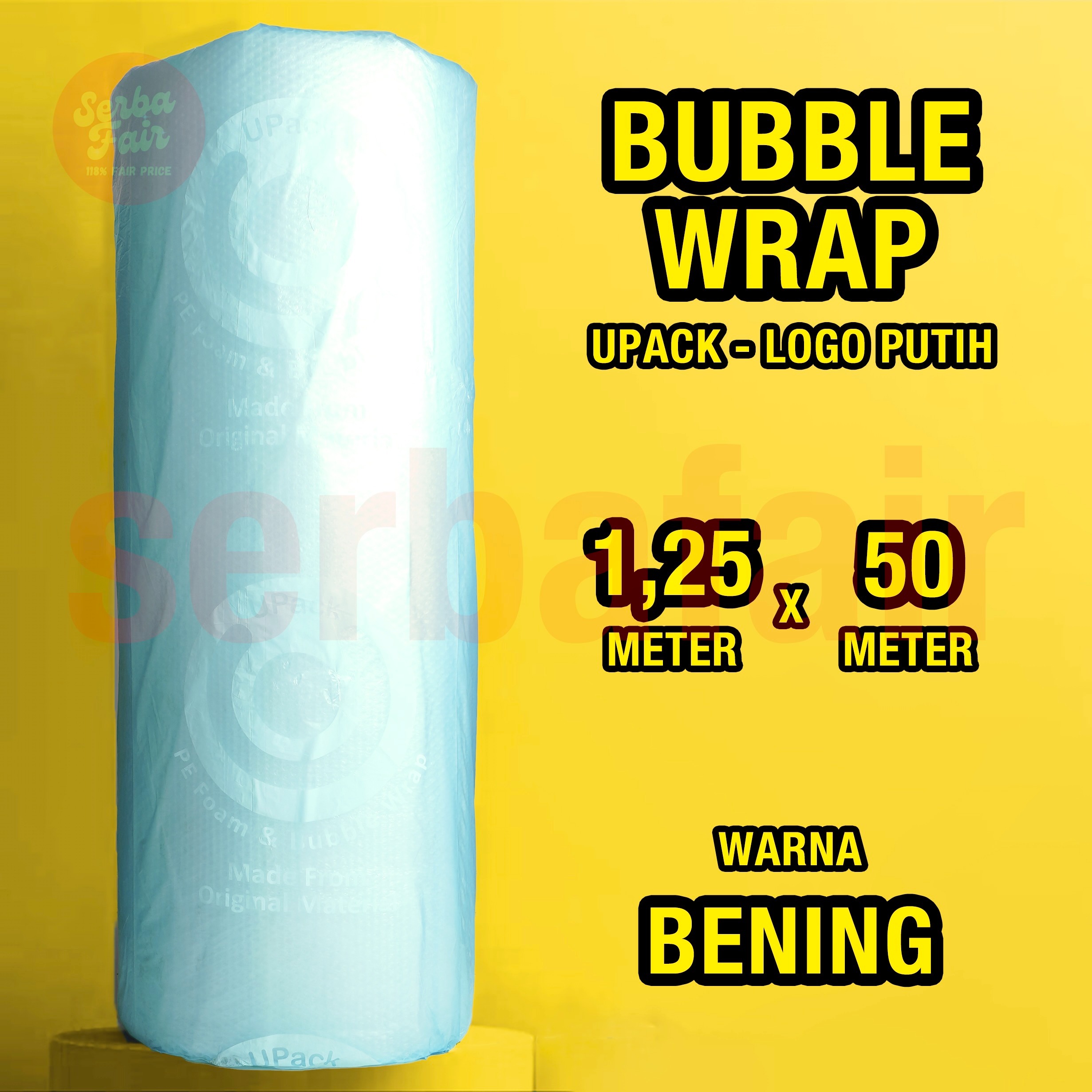 Bubble Wrap UPACK EDITION 1.25x50M FULL / Bubblewrap PALING TEBAL